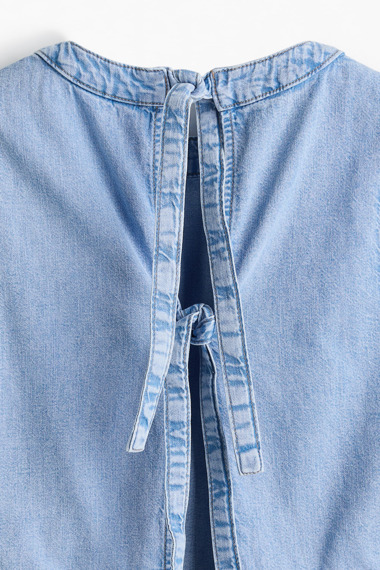 Open-back denim top - Light denim blue - 5