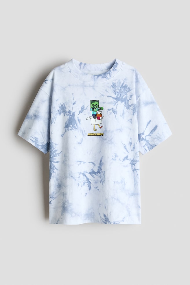 Printed T-shirt - Light blue/Minecraft/White/The Simpsons/White/Spider-Man/White/The Simpsons/Light dusty blue/SpongeBob/Blue/SpongeBob SquarePants/Grey/SpongeBob SquarePants/Dark grey/SpongeBob/Dark grey/SmileyWorld® - 1