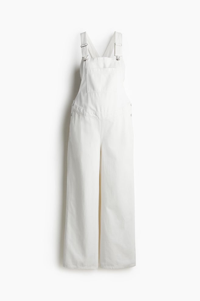 MAMA Before & After Salopette in denim - White/Blu denim/Bianco - 1