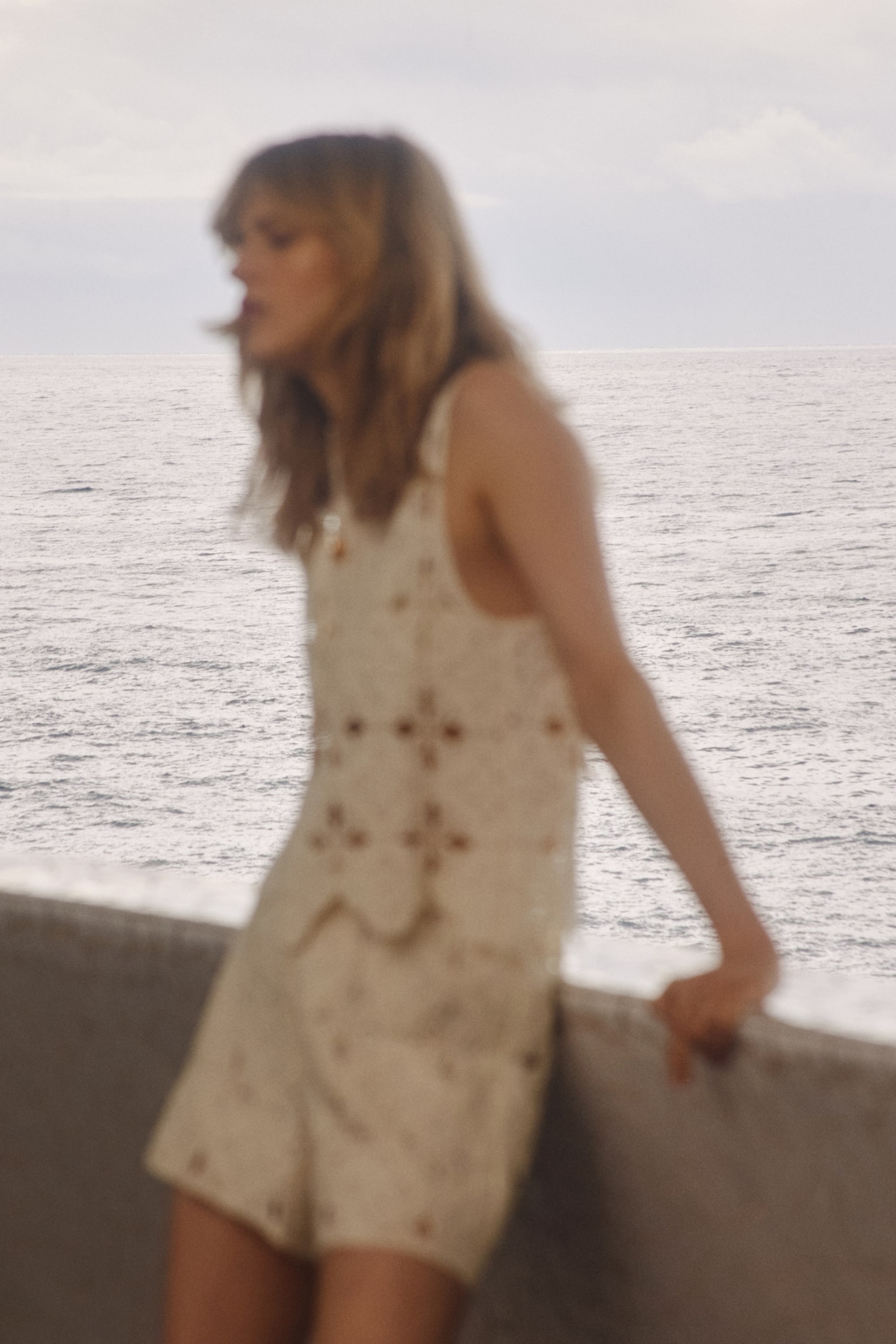 Crochet-look top-Cream - 6