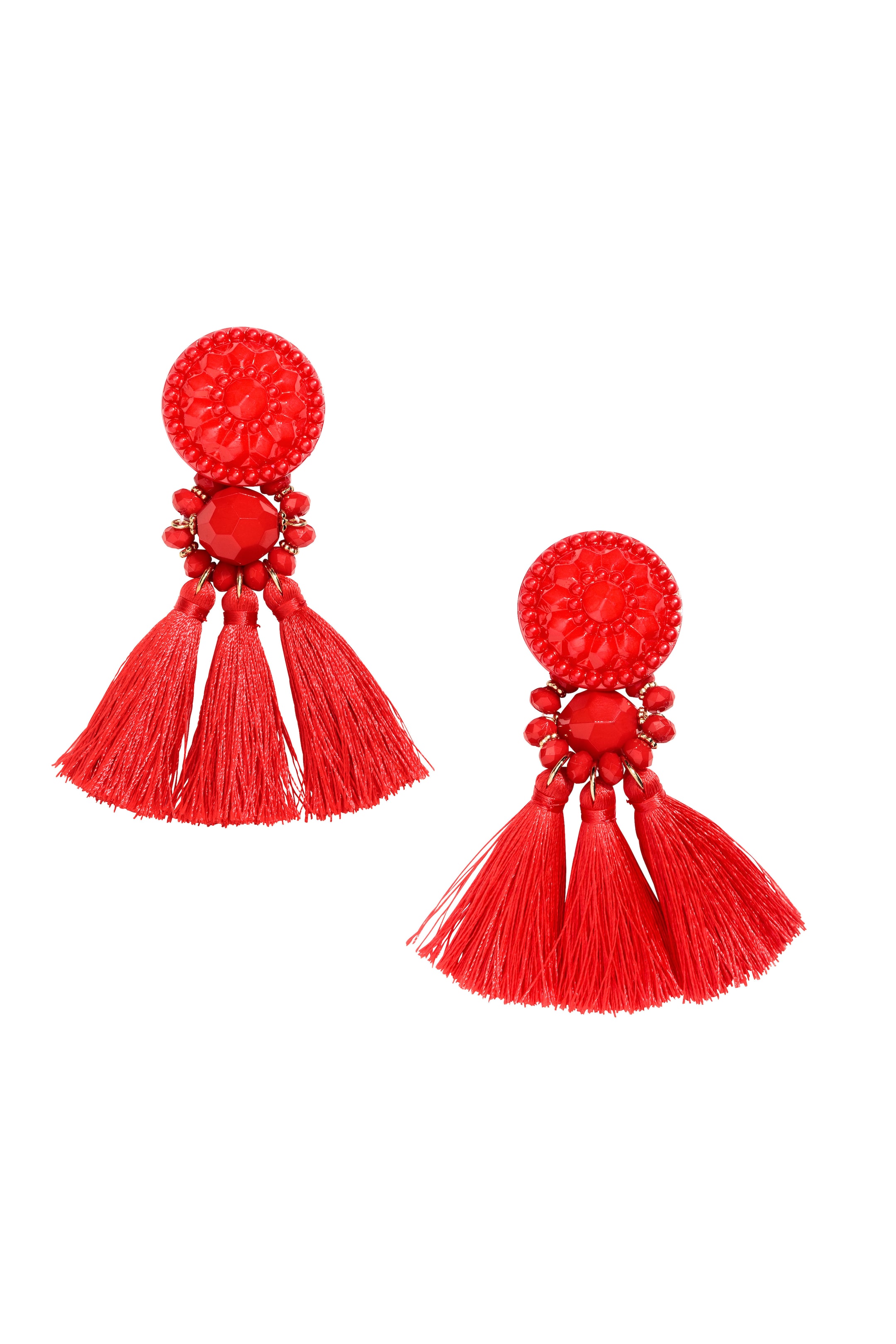 View larger image: Earrings with tassels - Red - Ladies | H&M GB 1