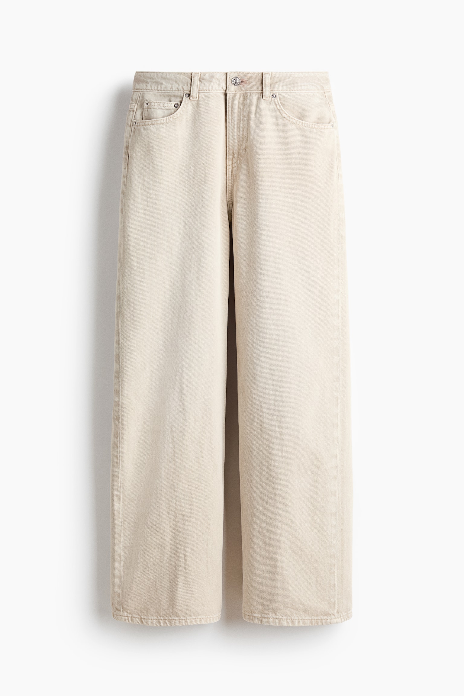 Baggy Regular Waist Jeans - Crema tenue/Gris denim oscuro/Azul denim lavado/Beige claro/Azul denim claro/Azul denim claro/Blanco - 1