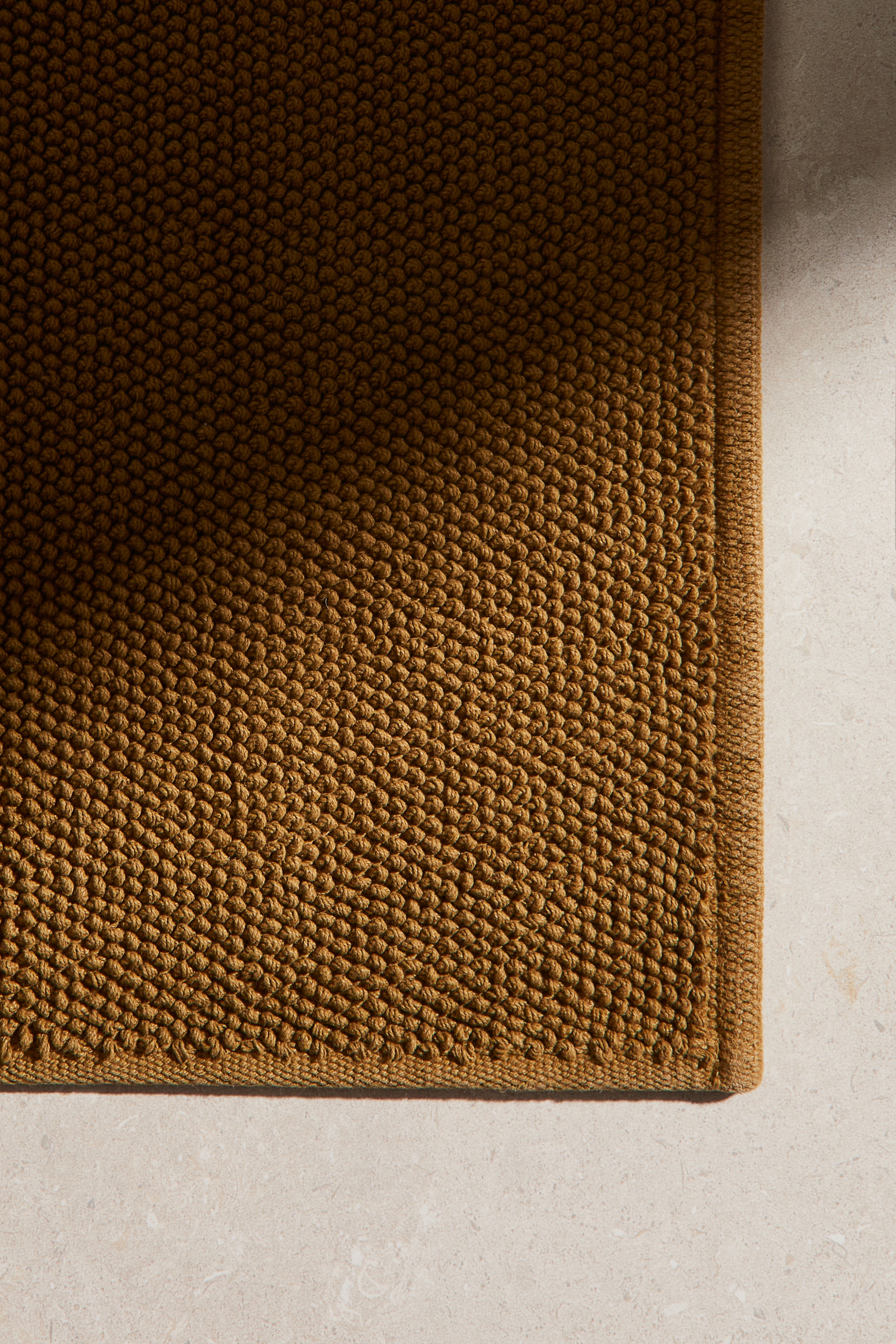 Tappetino da bagno in cotone - Verde kaki scuro/Beige chiaro/Nero/Bianco