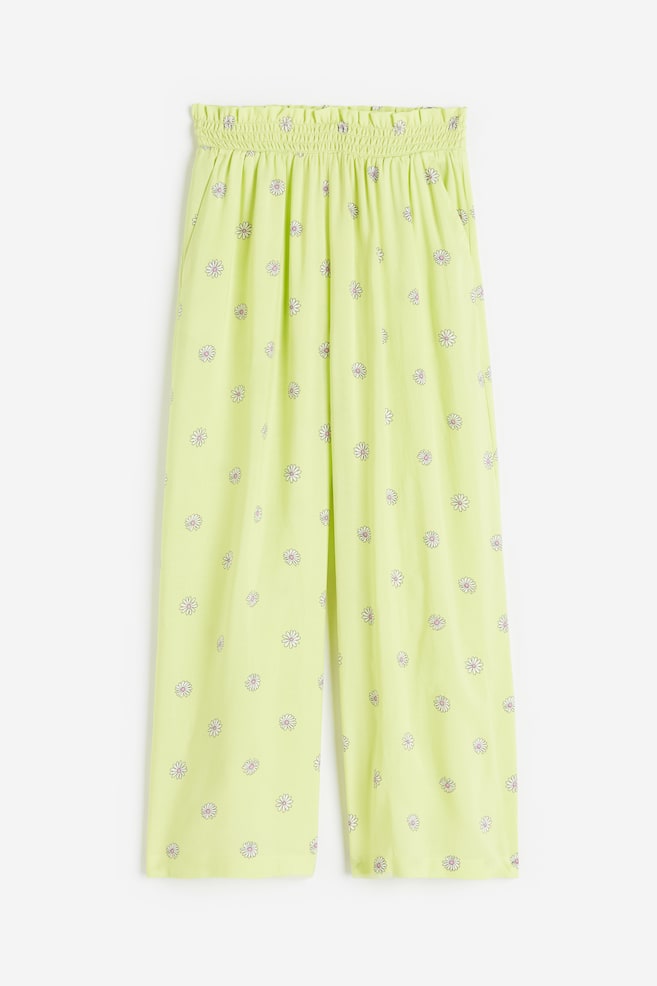 Wide trousers - Yellow/Floral/Black/Light pink/Patterned