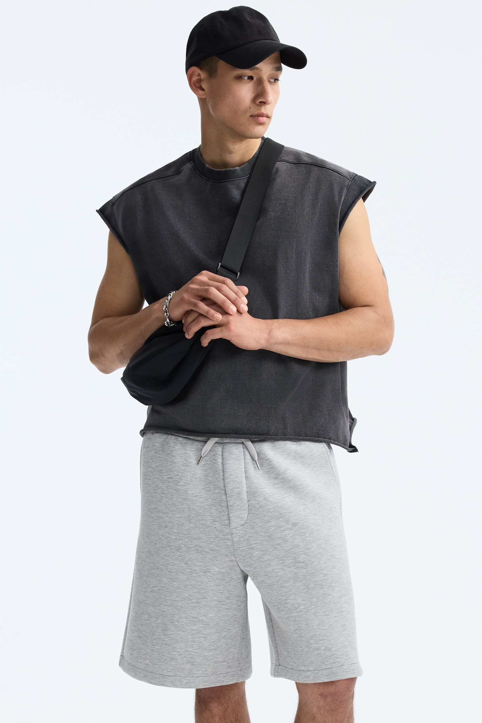 Oversized Fit Boxy vest top - Dark grey/Dark grey/Light green/White/Bright blue/Purple - 1