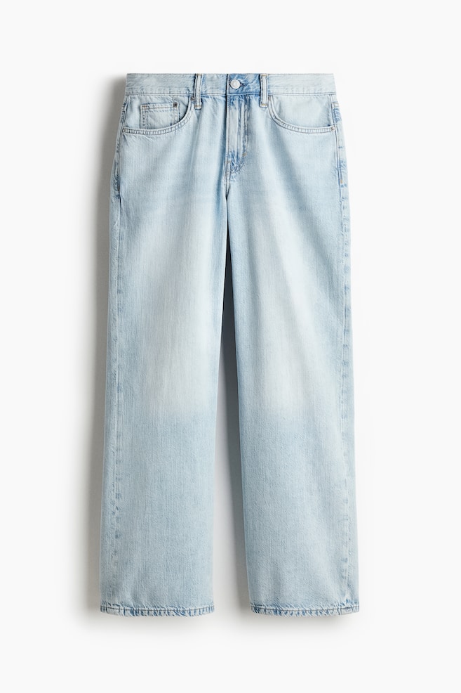 Straight Loose Lightweight Jeans - Licht denimblauw/Grijs - 1