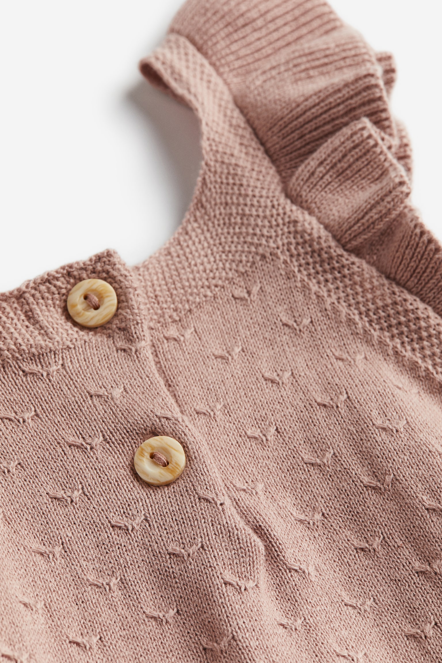 Knit Romper - Dusty pink/Beige - 2