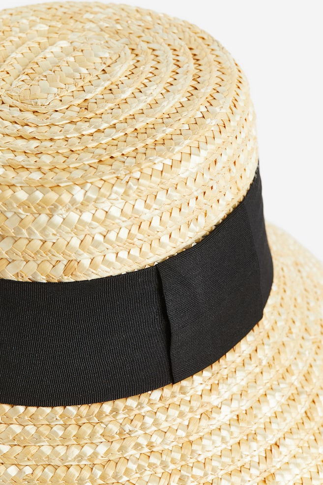 Handmade straw hat - Light beige - 3
