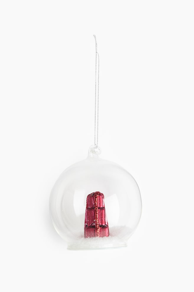 Glazen kerstbal met sneeuw - Transparant/cadeautjes/Transparant/huis/Transparant/rendier - 1