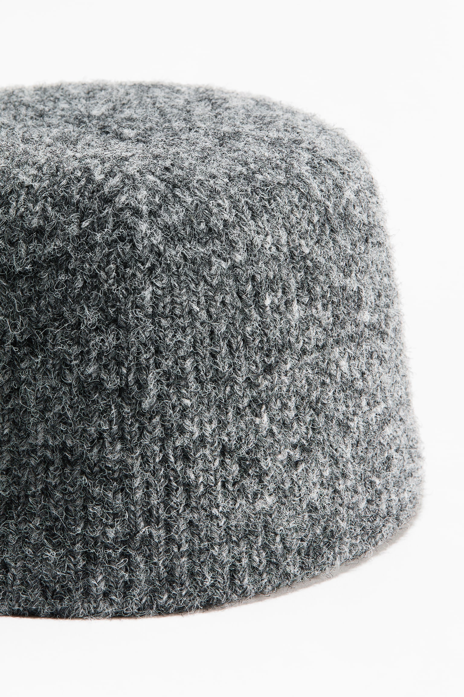 Женский головной убор H&M Rib-Knit Pillbox-Style Hat, цвет: Серый меланжевый — фото 2