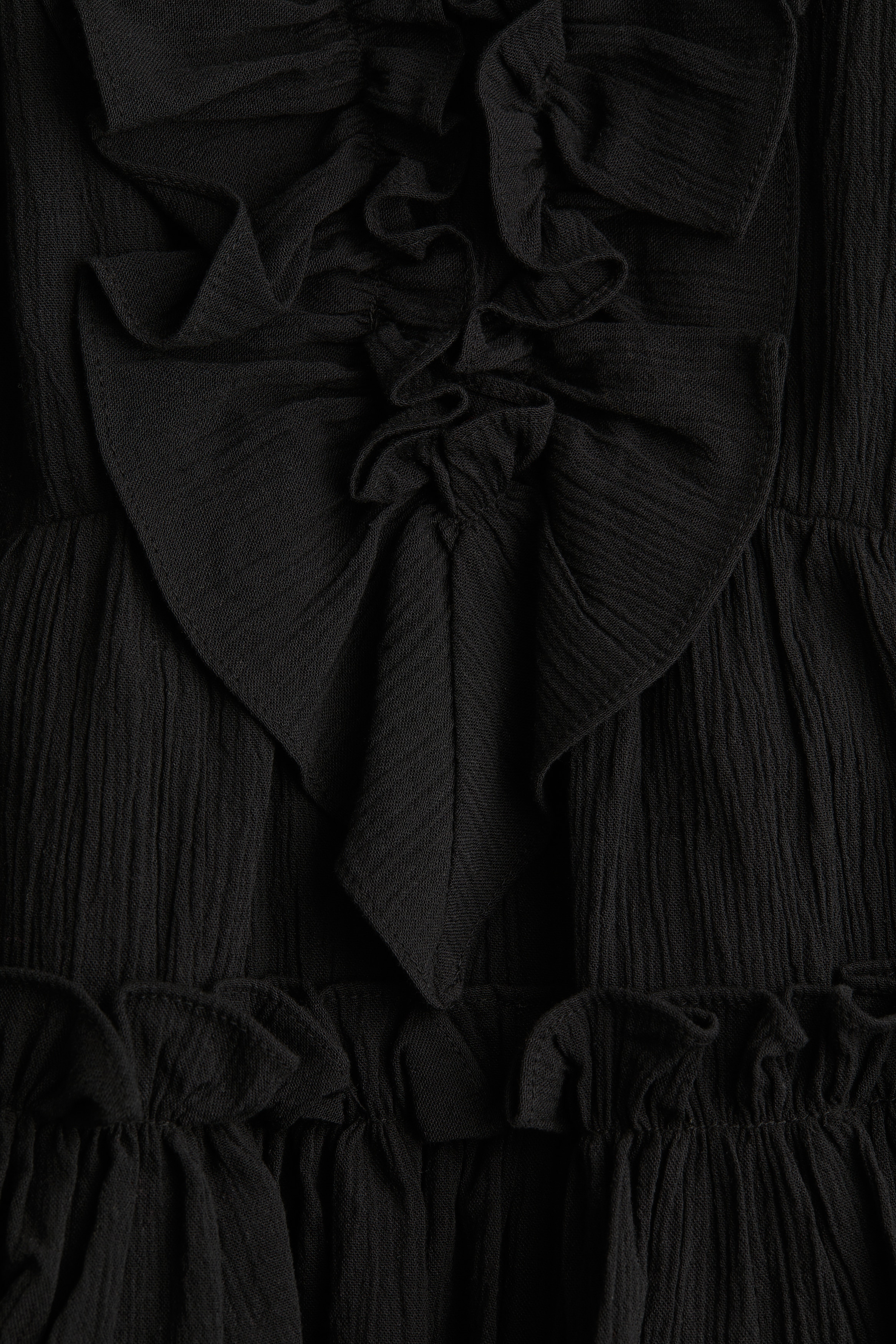 Women's Black Ruffle-Trimmed Dress | H&M US