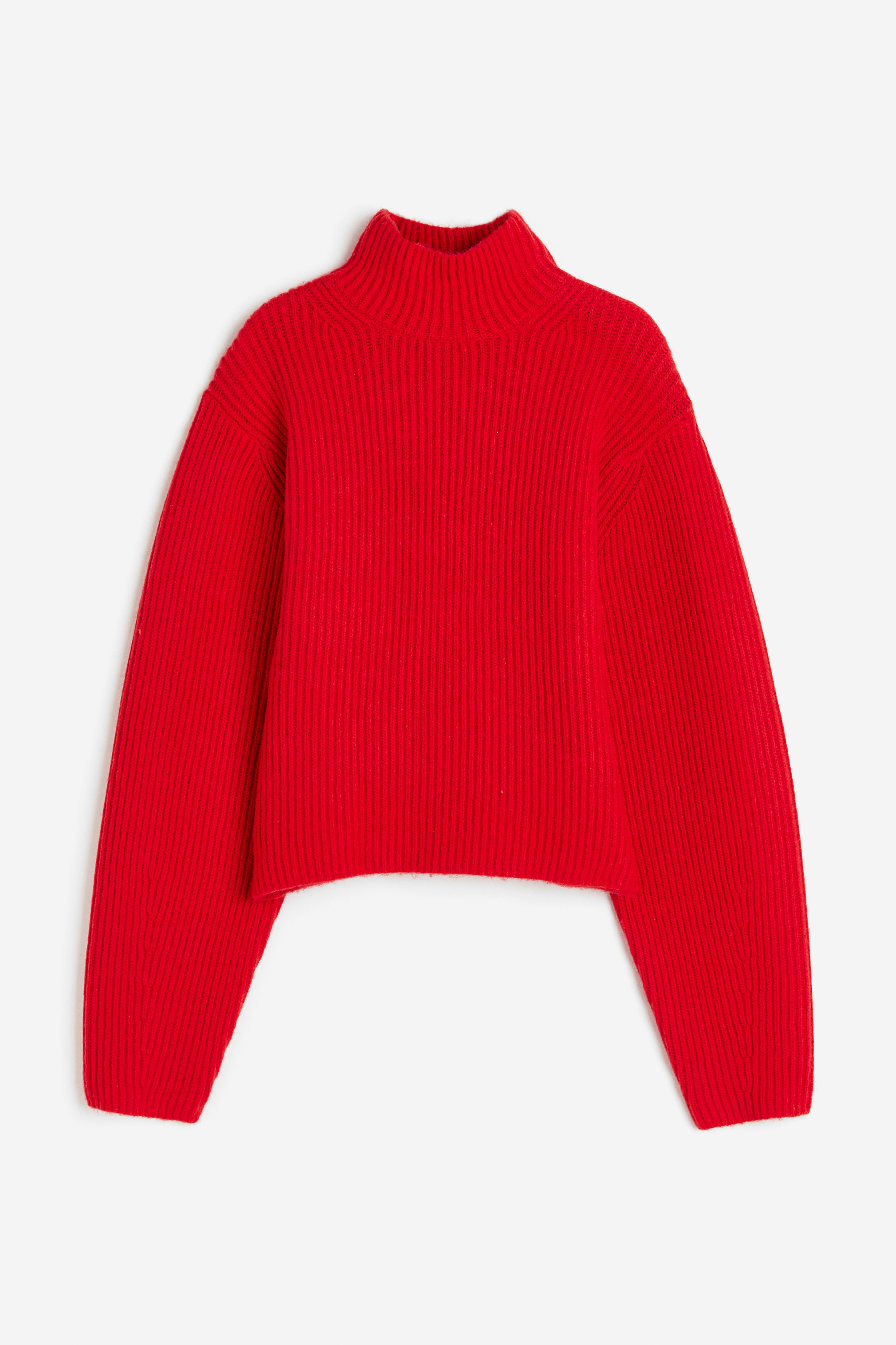 Rib-knit Mock Turtleneck Sweater