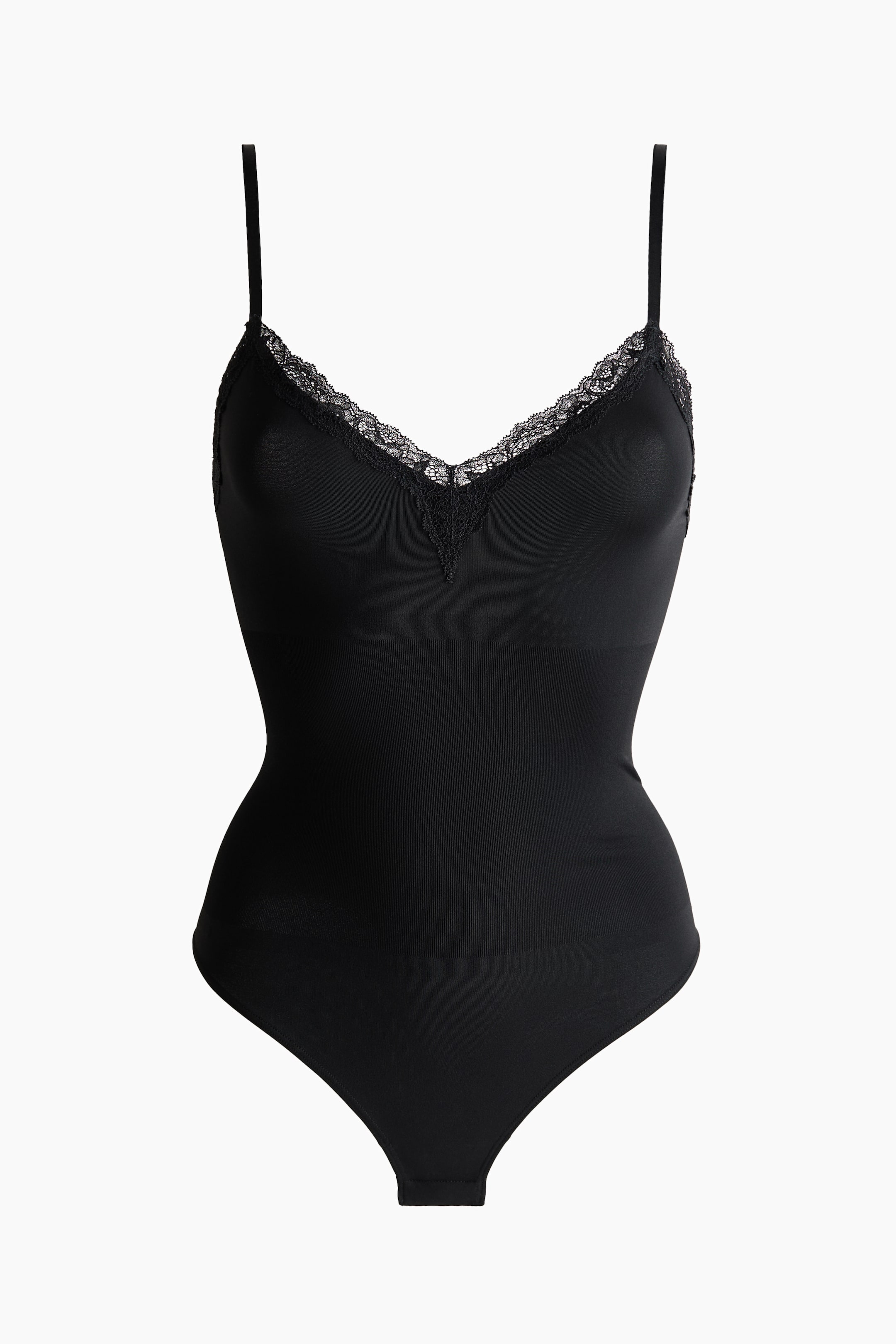 Переглянути збільшене зображення: Боді Light Shape зі стрінгами - Чорний - Ladies | H&M UA 1