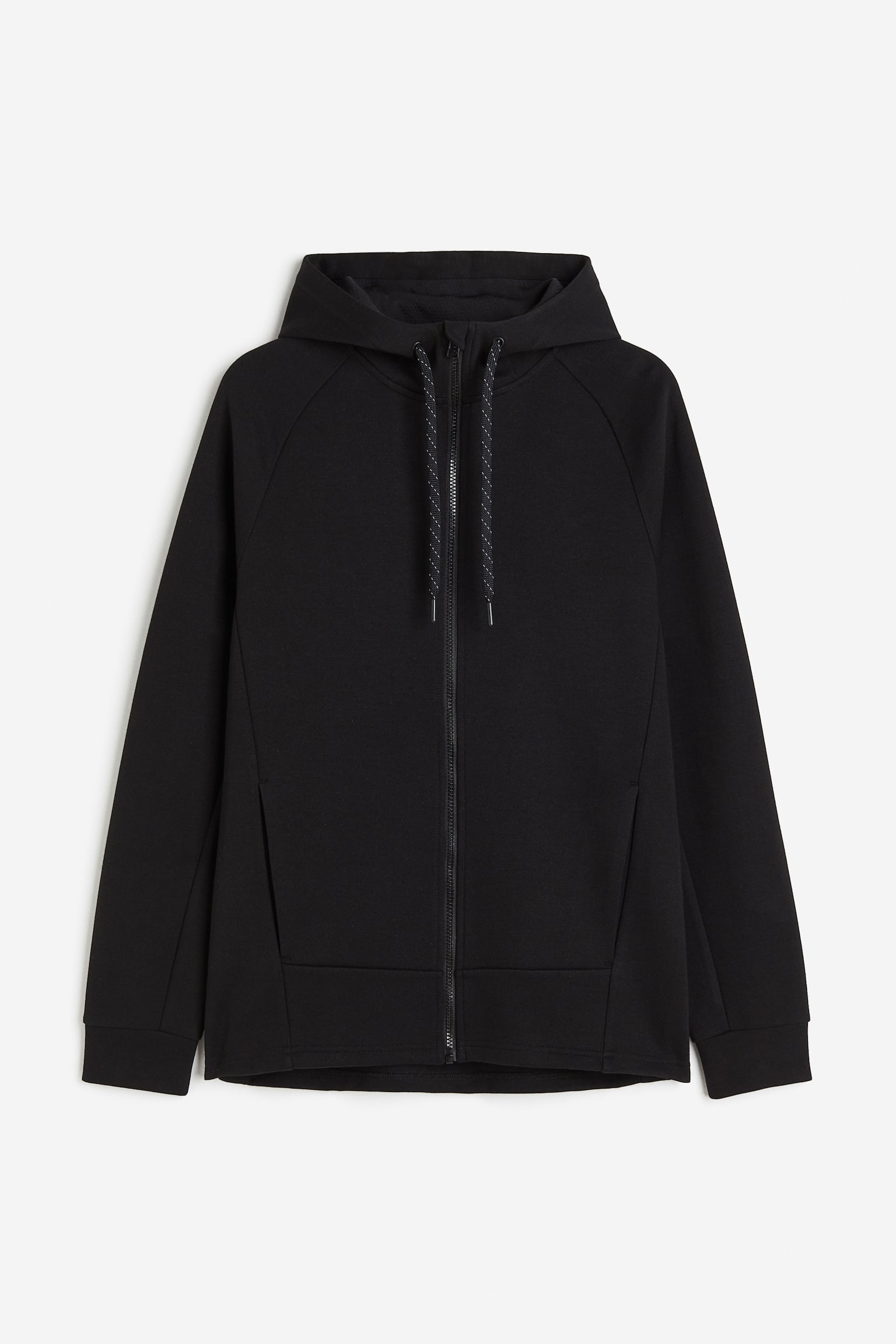 Regular Fit Zip-through sports hoodie in DryMove™ - Black - 1