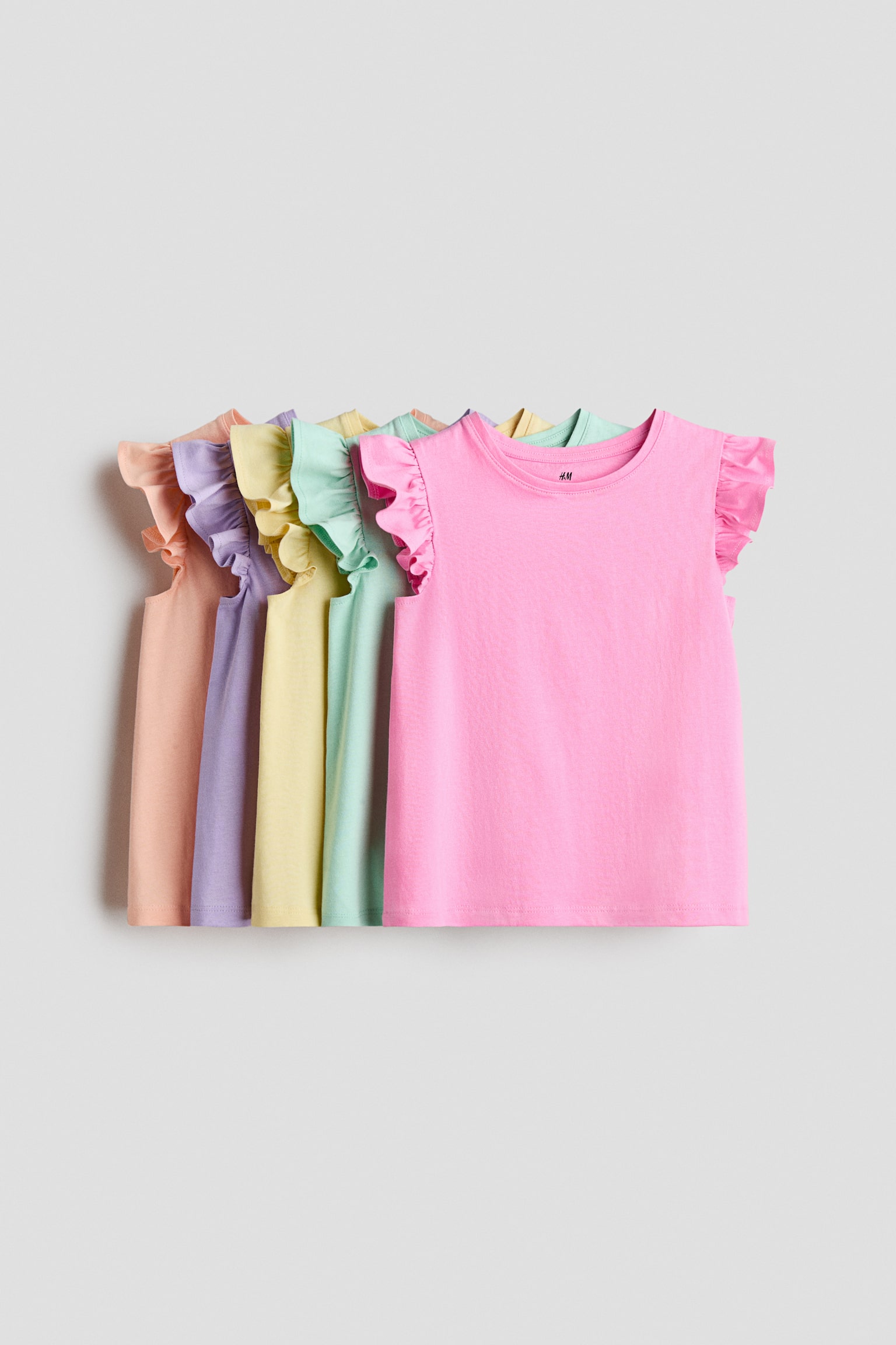 5-pack flutter-sleeved tops - 1