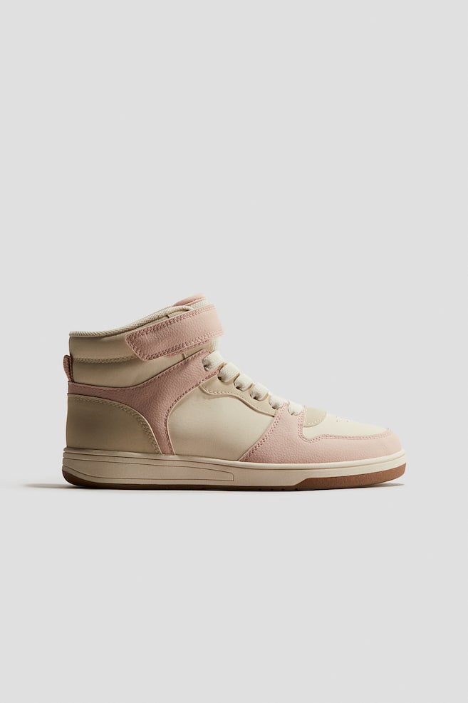 Hi-top trainers - Cream/Light pink - 1
