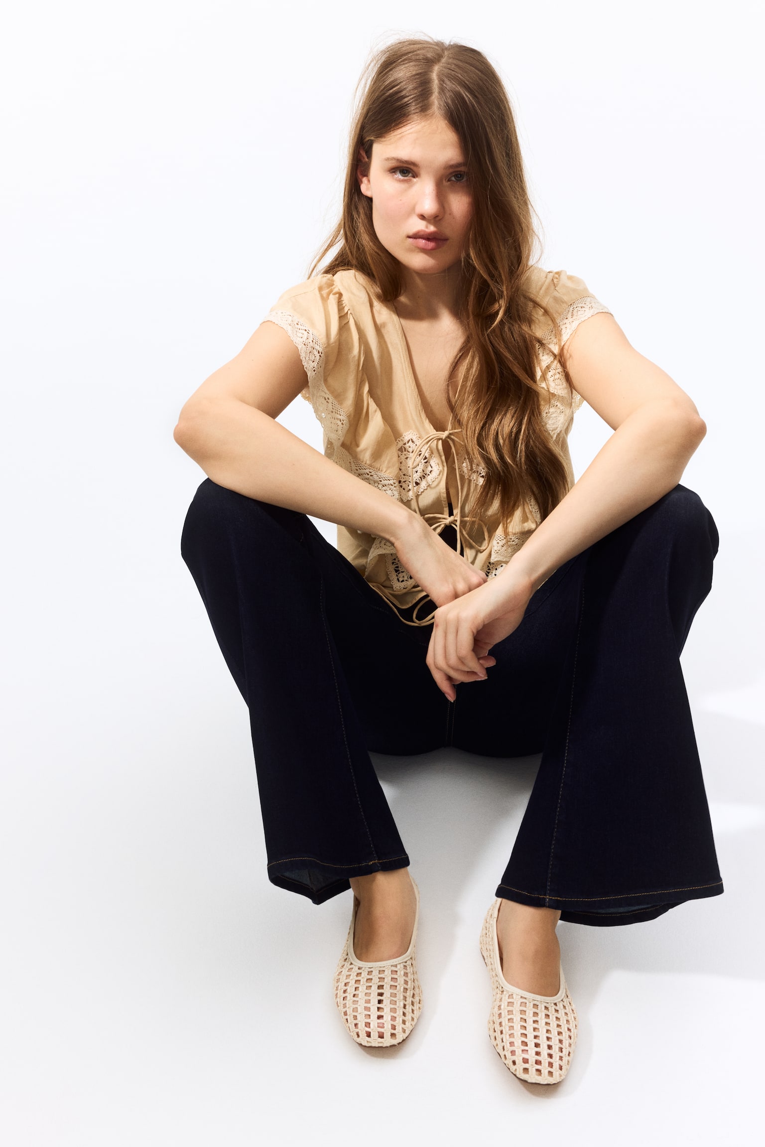 High Flared Jeggings - Navy denim blue/Dark denim blue/Denim blue - 4