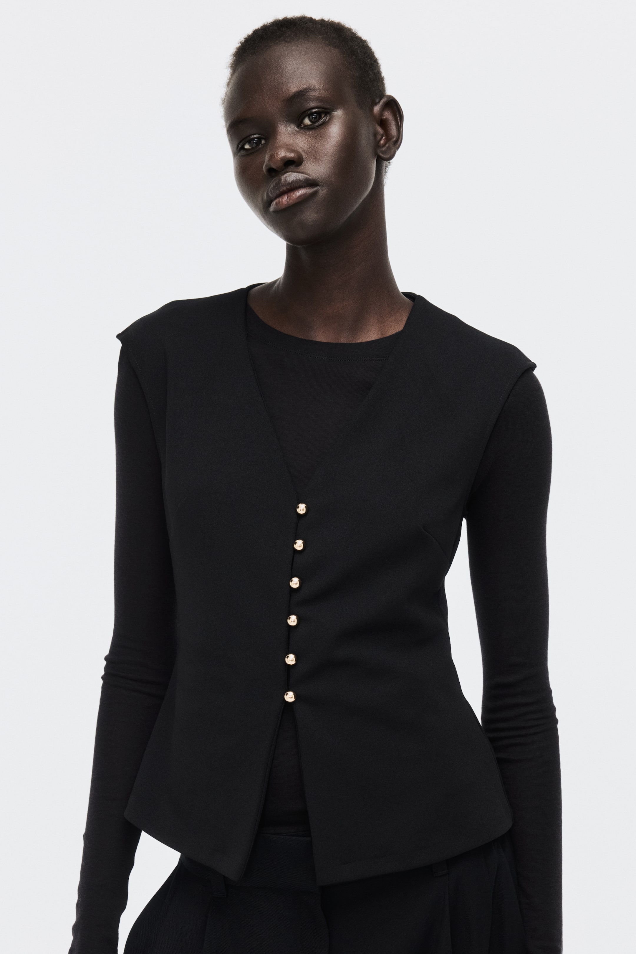 View larger image: Interlock Vest - Black - Ladies | H&M US 2