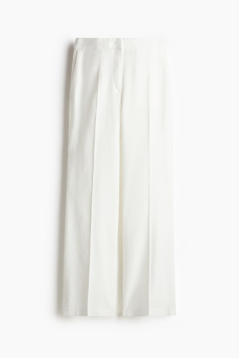Zvonaste pantalone od mešavine lana