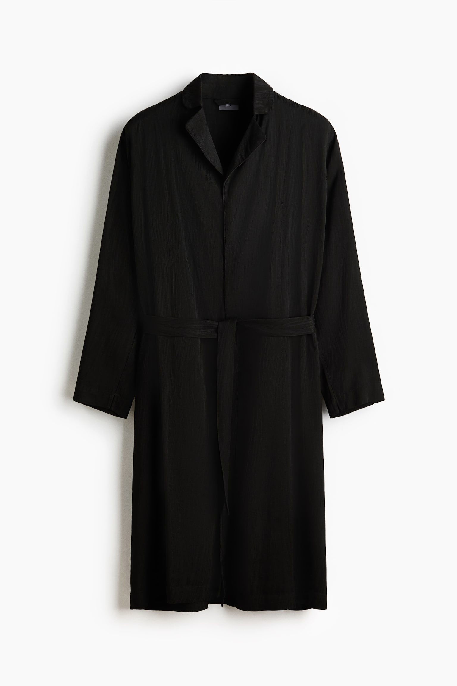 Jacquard-weave dressing gown - Black - 2