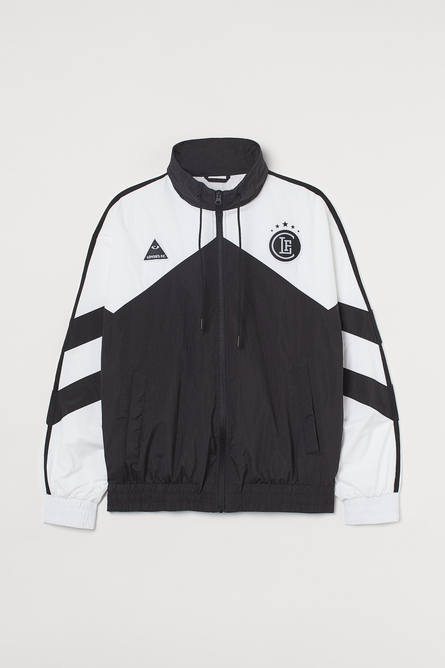 Nylon jacket - Black/White - 1