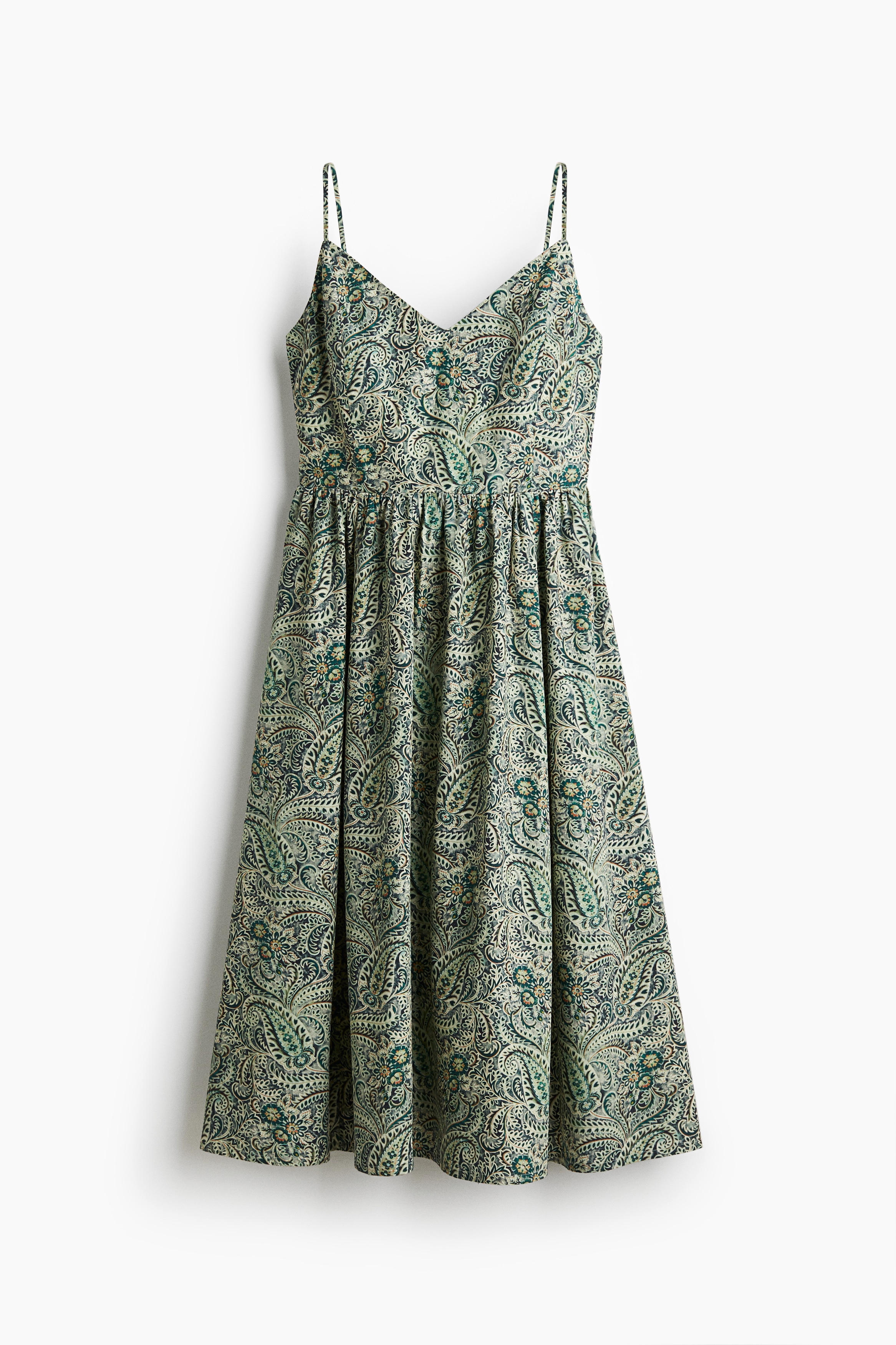 Cotton poplin strappy dress