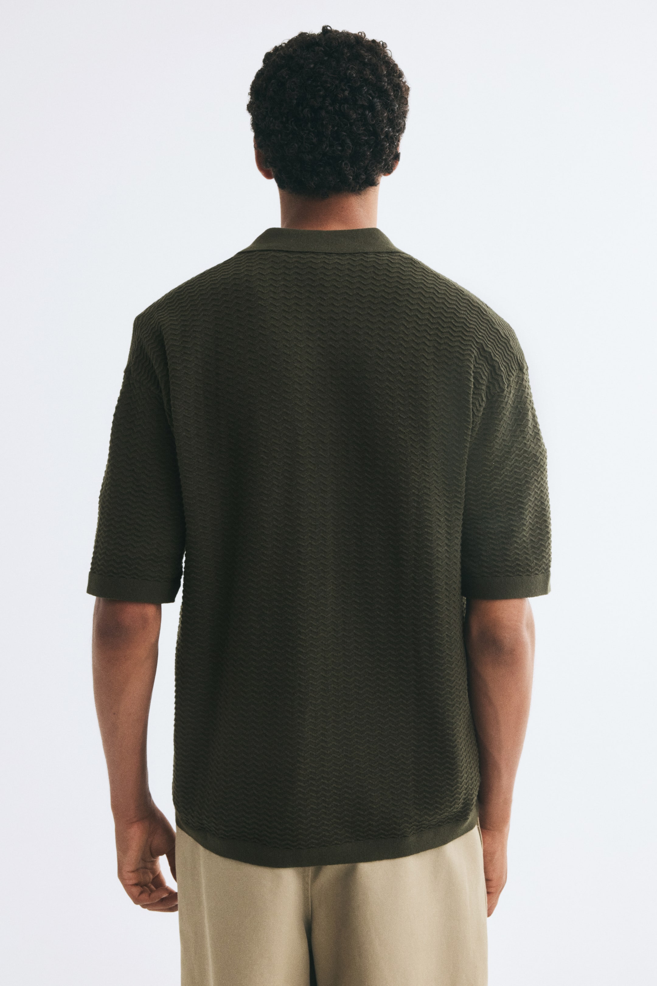 Regular-Fit Textured-Knit Shirt