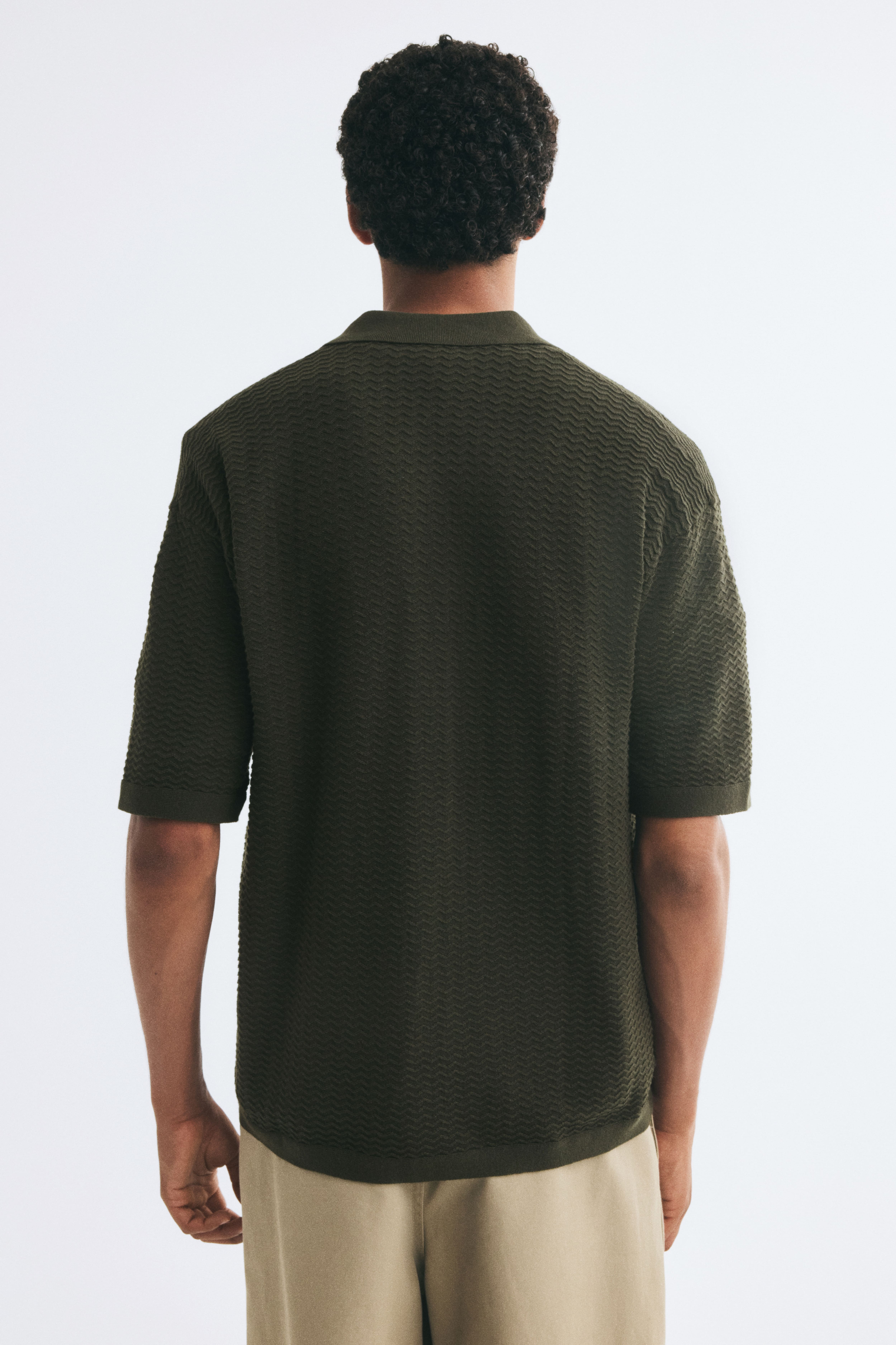 Regular-Fit Textured-Knit Shirt