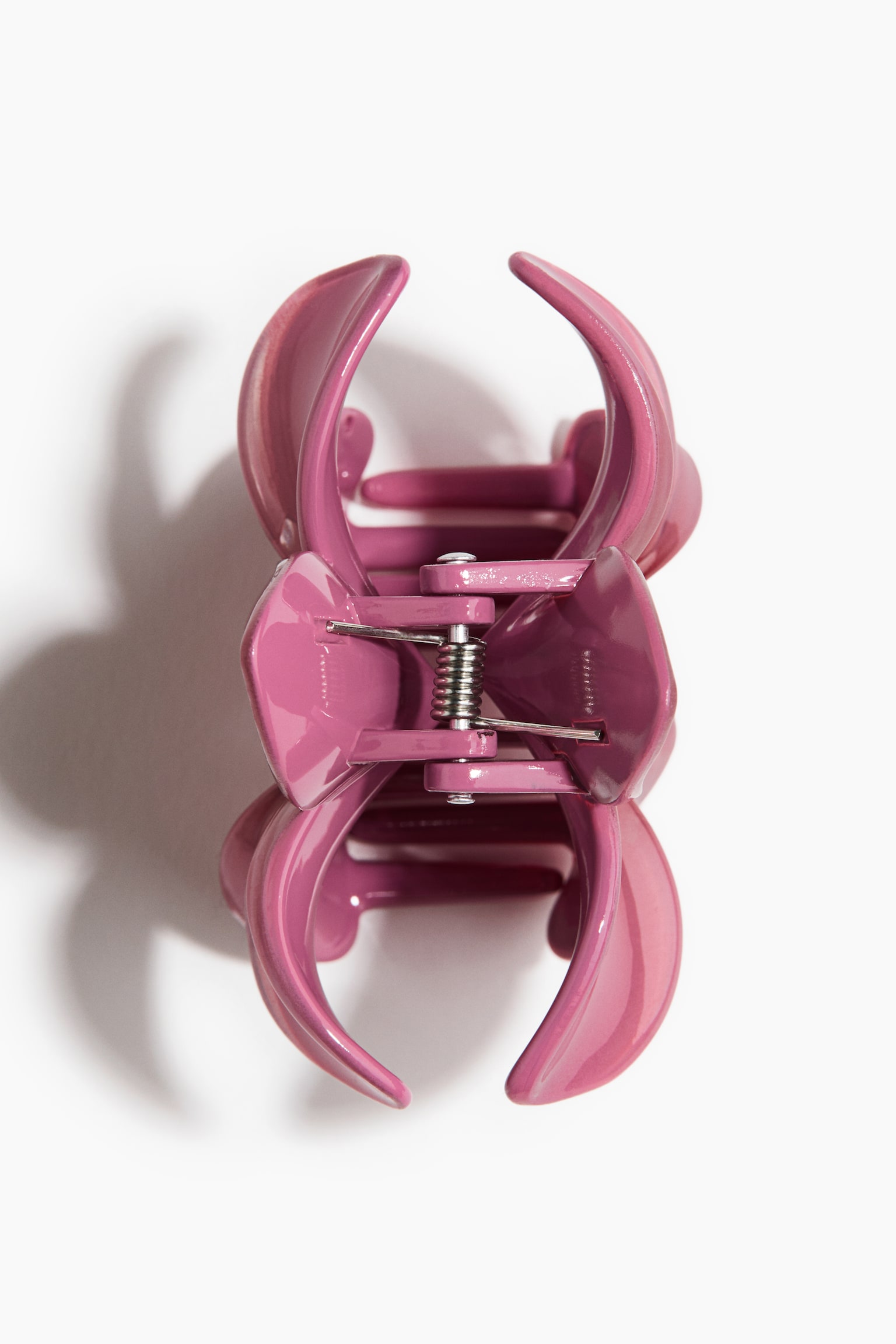 קליפס לשיער בצורת פרח - ורוד כהה/סגול בהיר/ירוק בהיר/כחול/סגול כהה/בז'/מנומר/אדום - 2