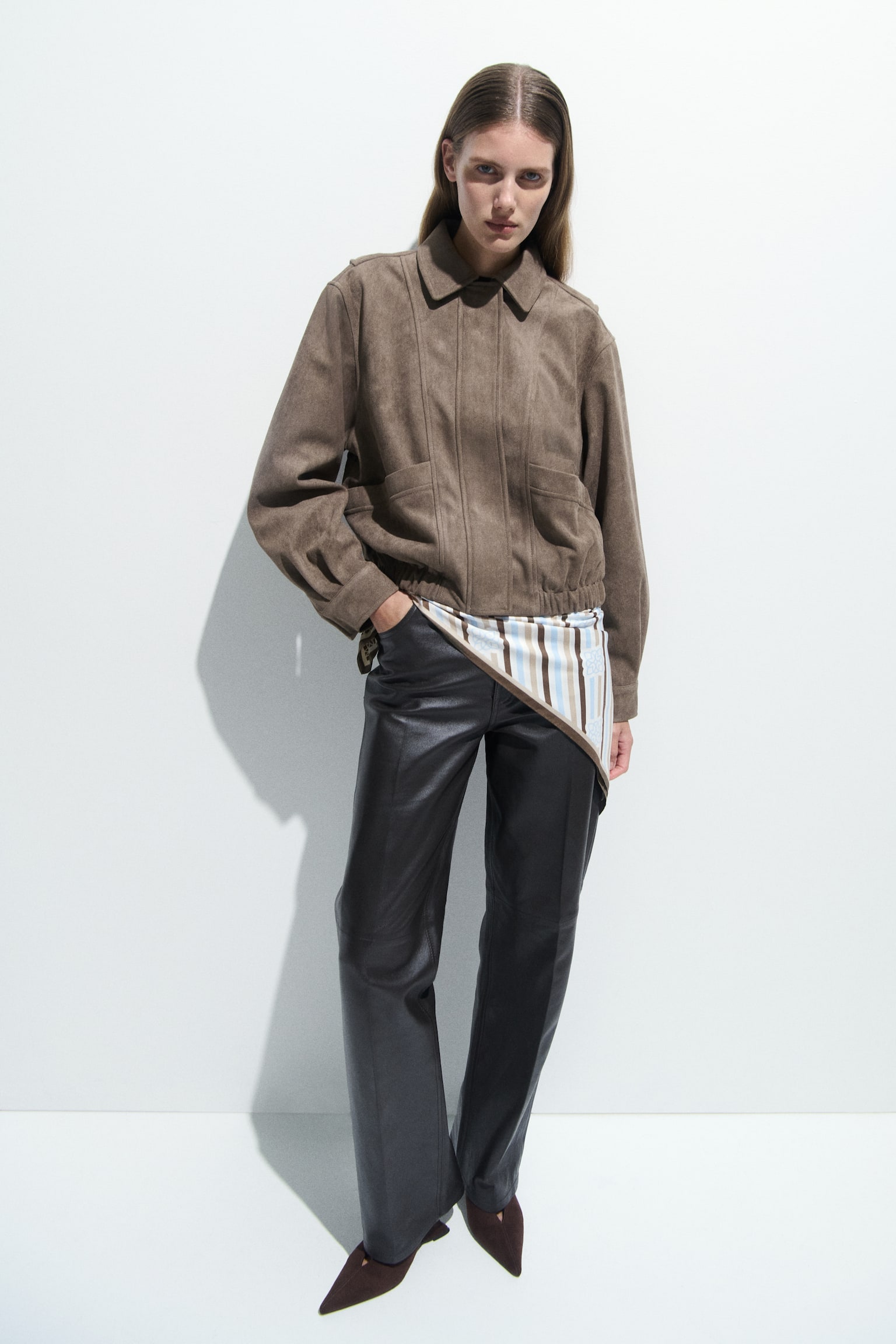 Patterned scarf - Brown/Light blue striped/Bright blue/Knots/Dark blue/Burgundy/Green/Navy blue/Patterned/Light beige/Light blue/White/Zebra print/Rust red/Yellow/Orange/Paisley pattern/Powder pink/Paisley pattern - 7