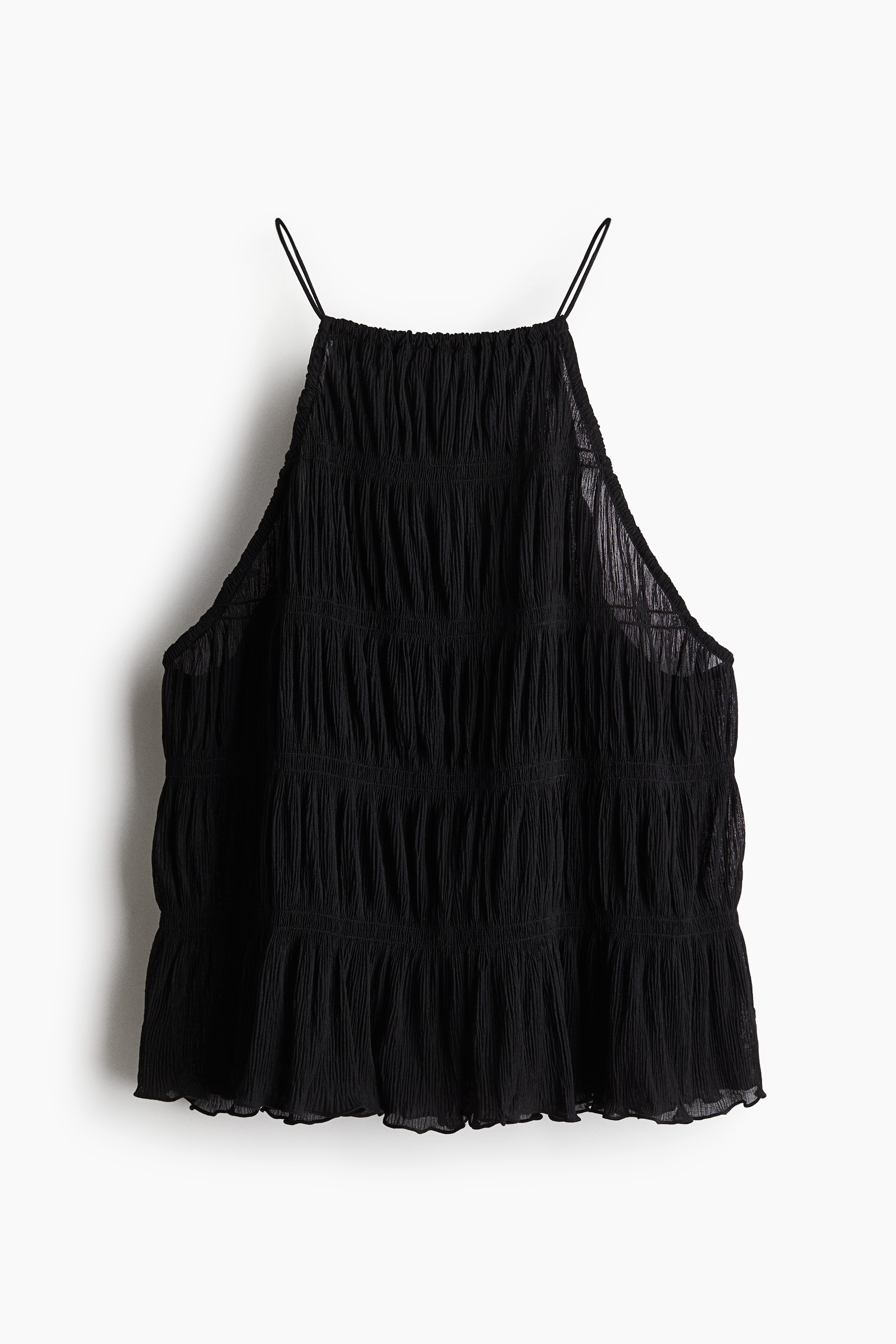 Darázsolt pántos felső - Fekete/Fehér/Kék