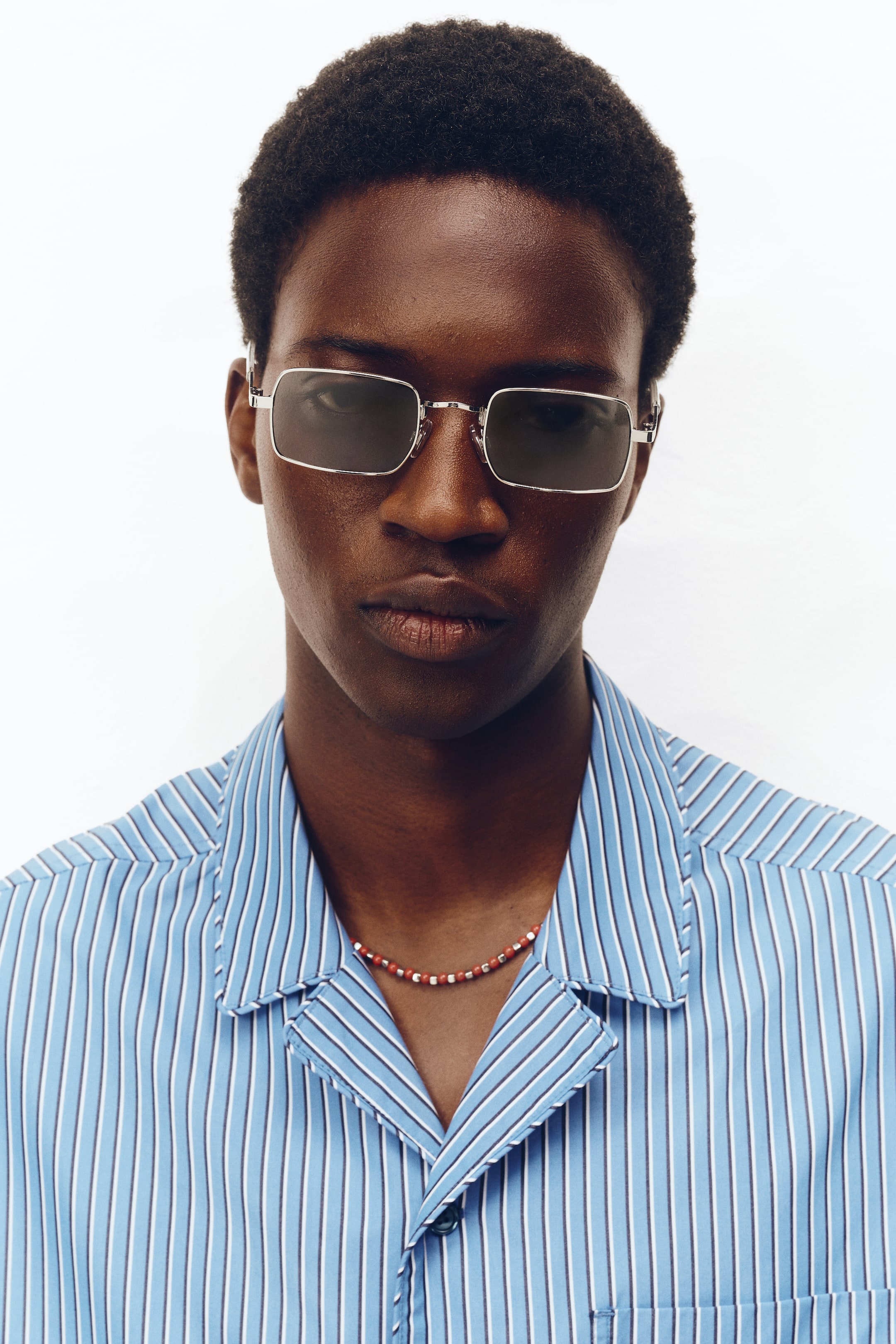 Chemise décontractée en coton pima à col cubain