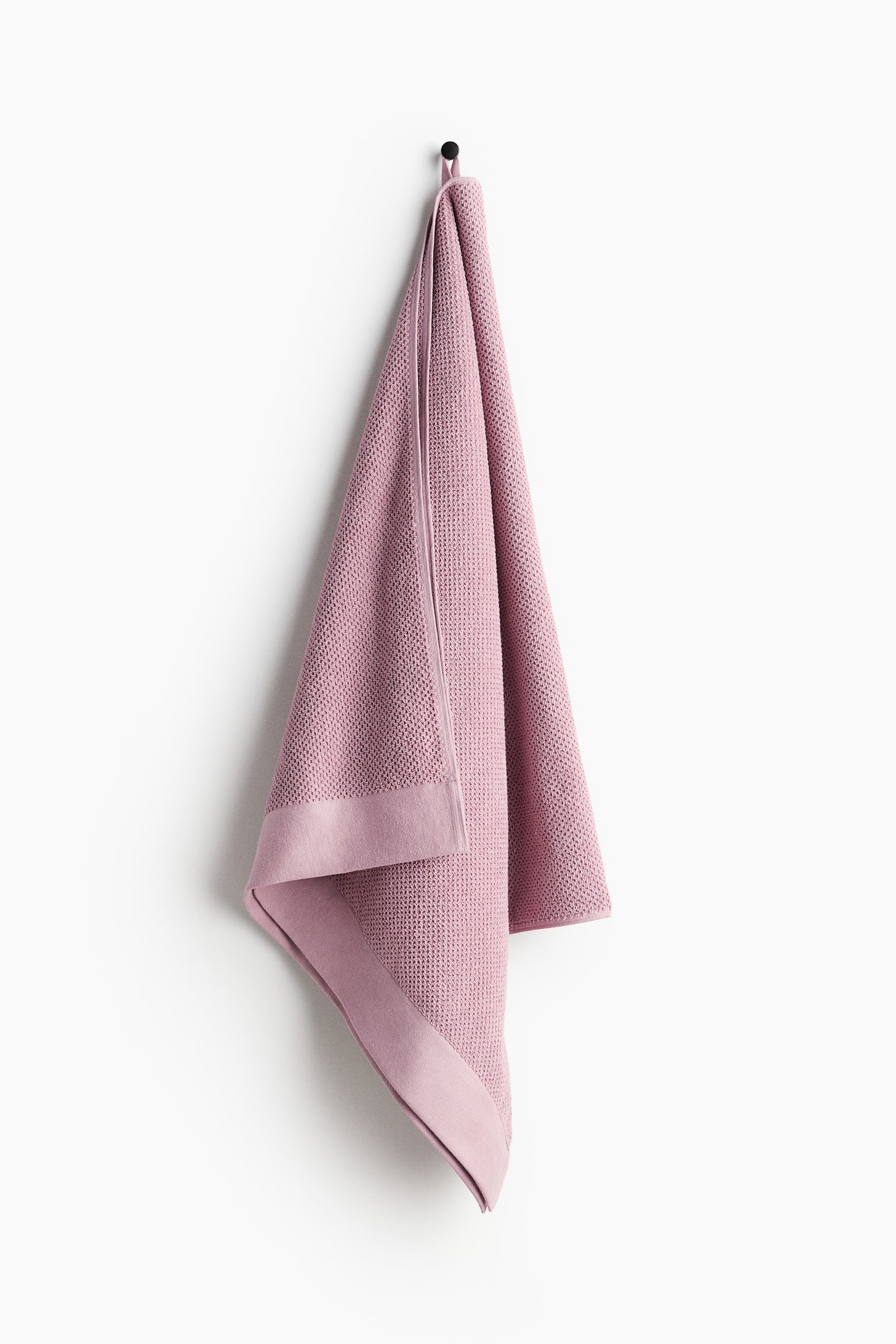 Cotton terry bath towel - Dusty pink/Light grey/Sage green/Black/Light dusty blue/Light beige/Khaki green - 1