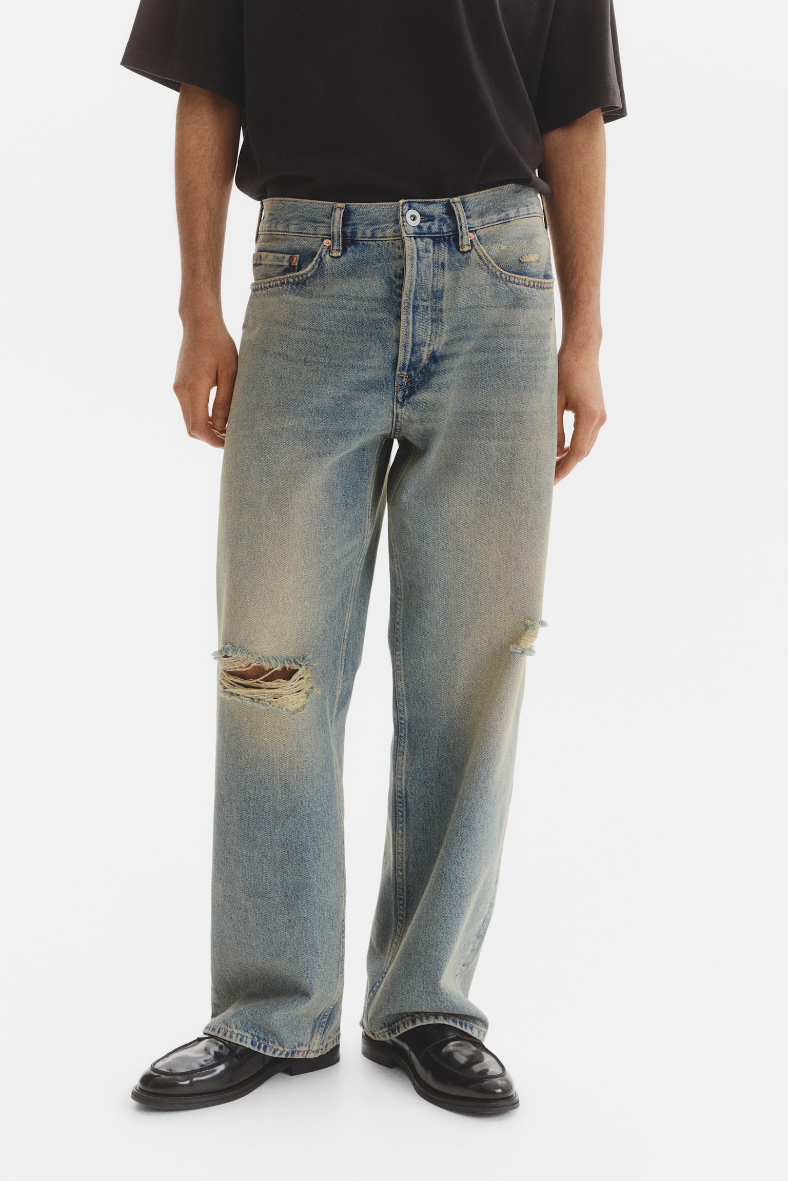 Loose Jeans-Світло-блакитний денім - 6