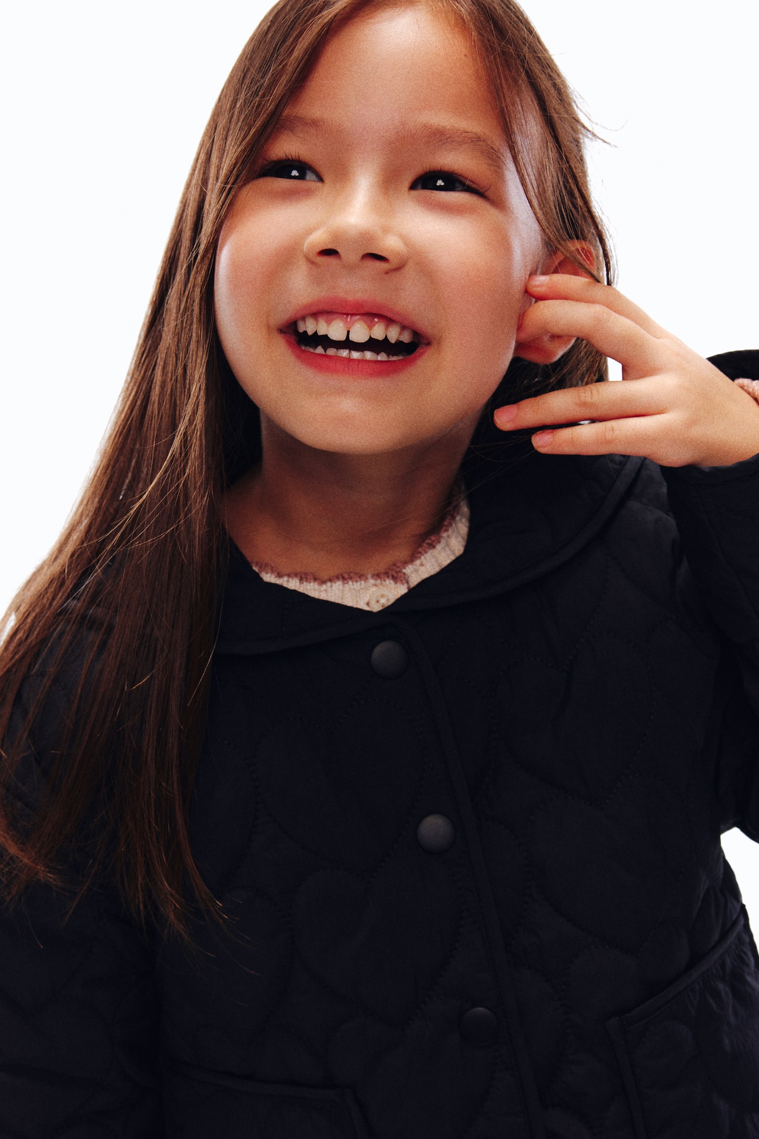 キルティングジャケット - ブラック/ライトブルー - 3