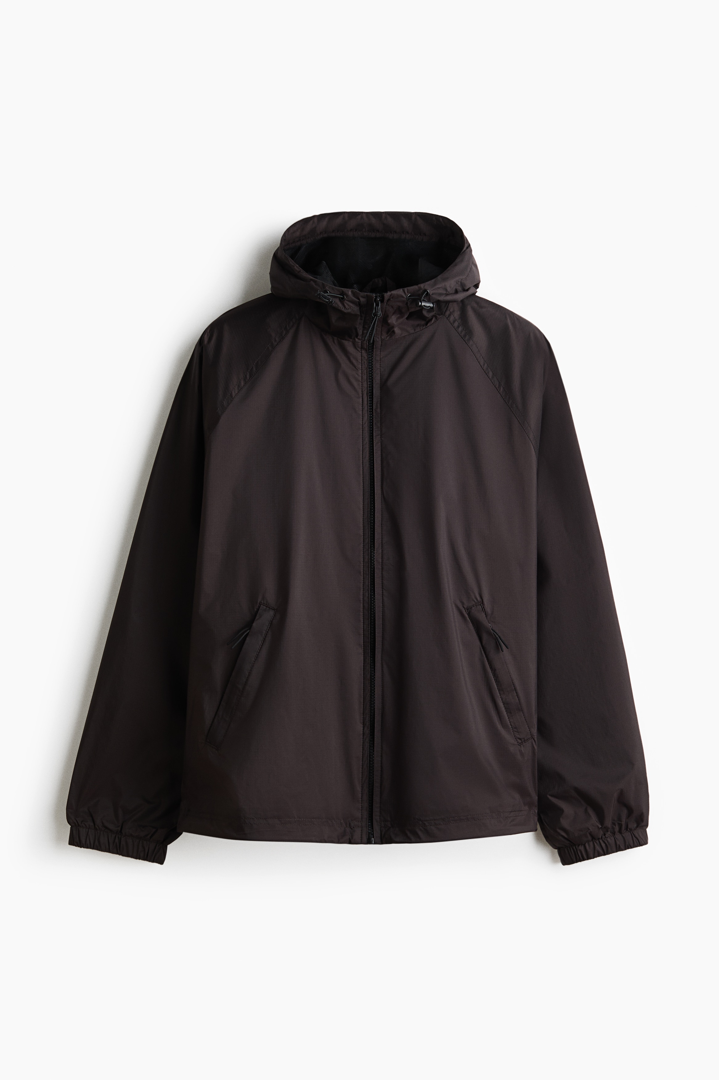 Nylon windbreaker - Dark brown/Navy blue
