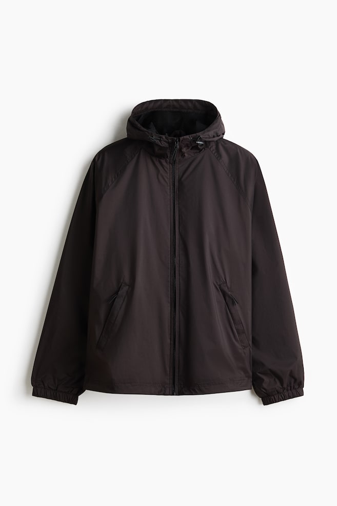 Nylon windbreaker - Dark brown/Navy blue - 1