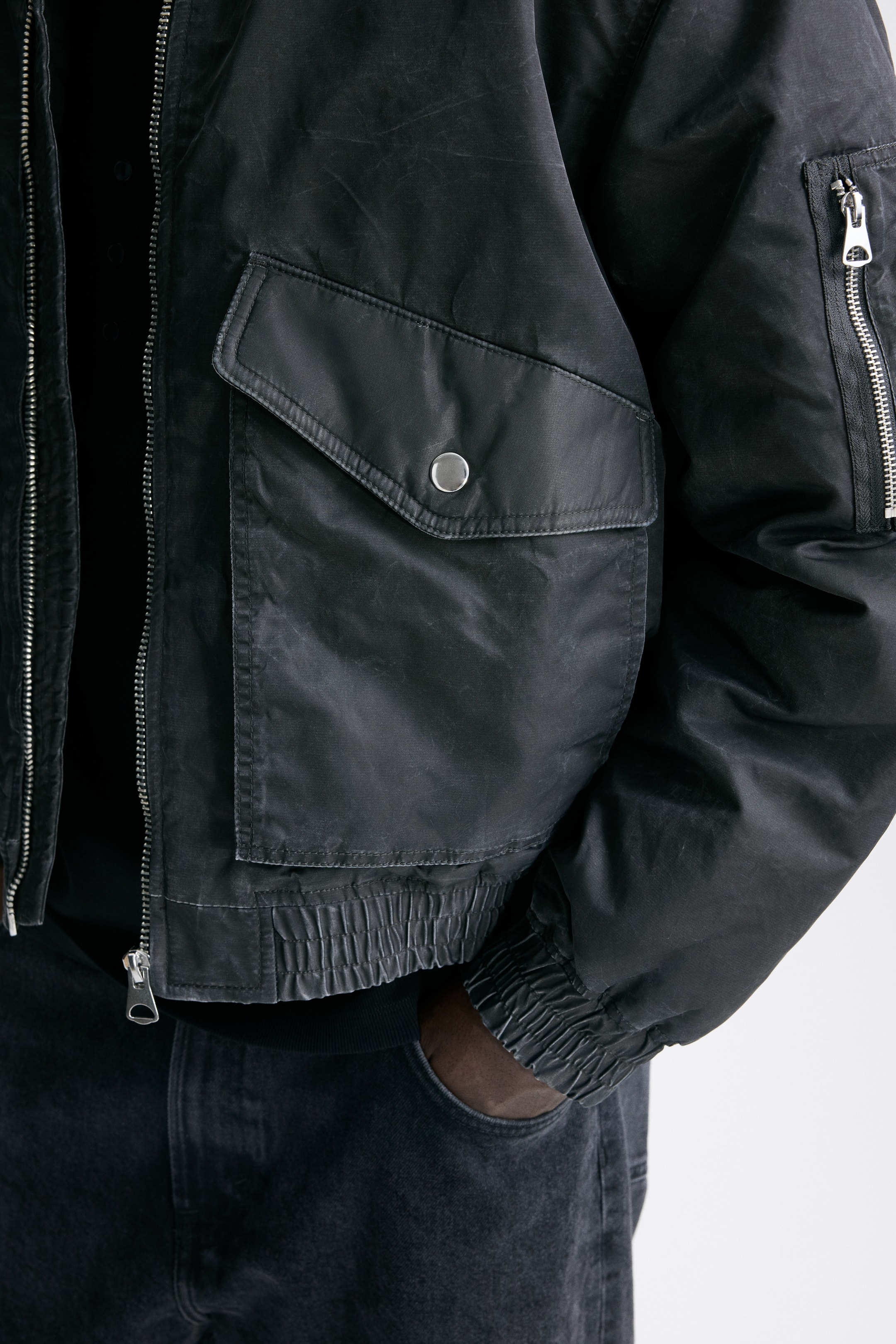 View larger image: Padded bomber jacket - Black - Men | H&M GB 2