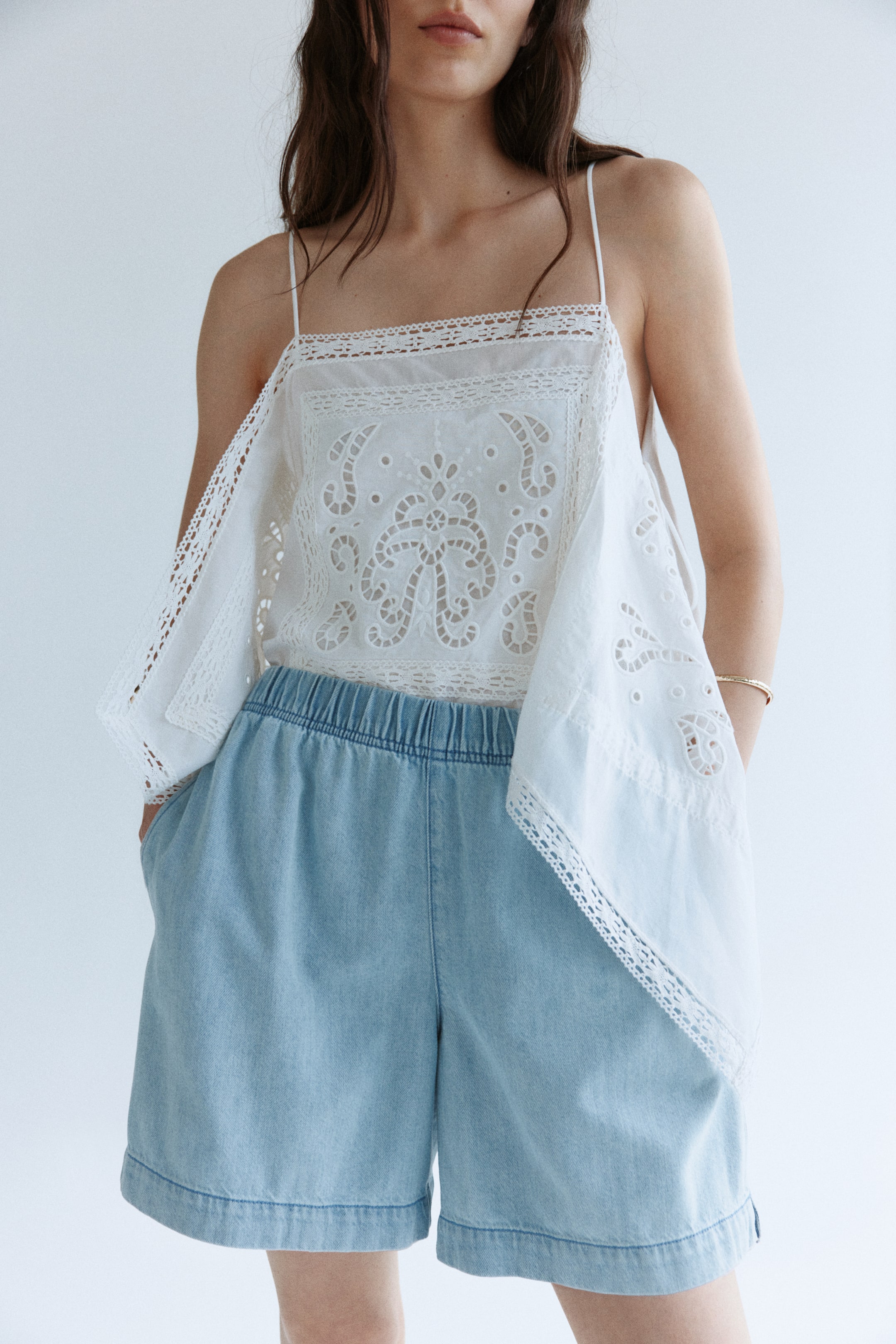Denim Pull-On Shorts