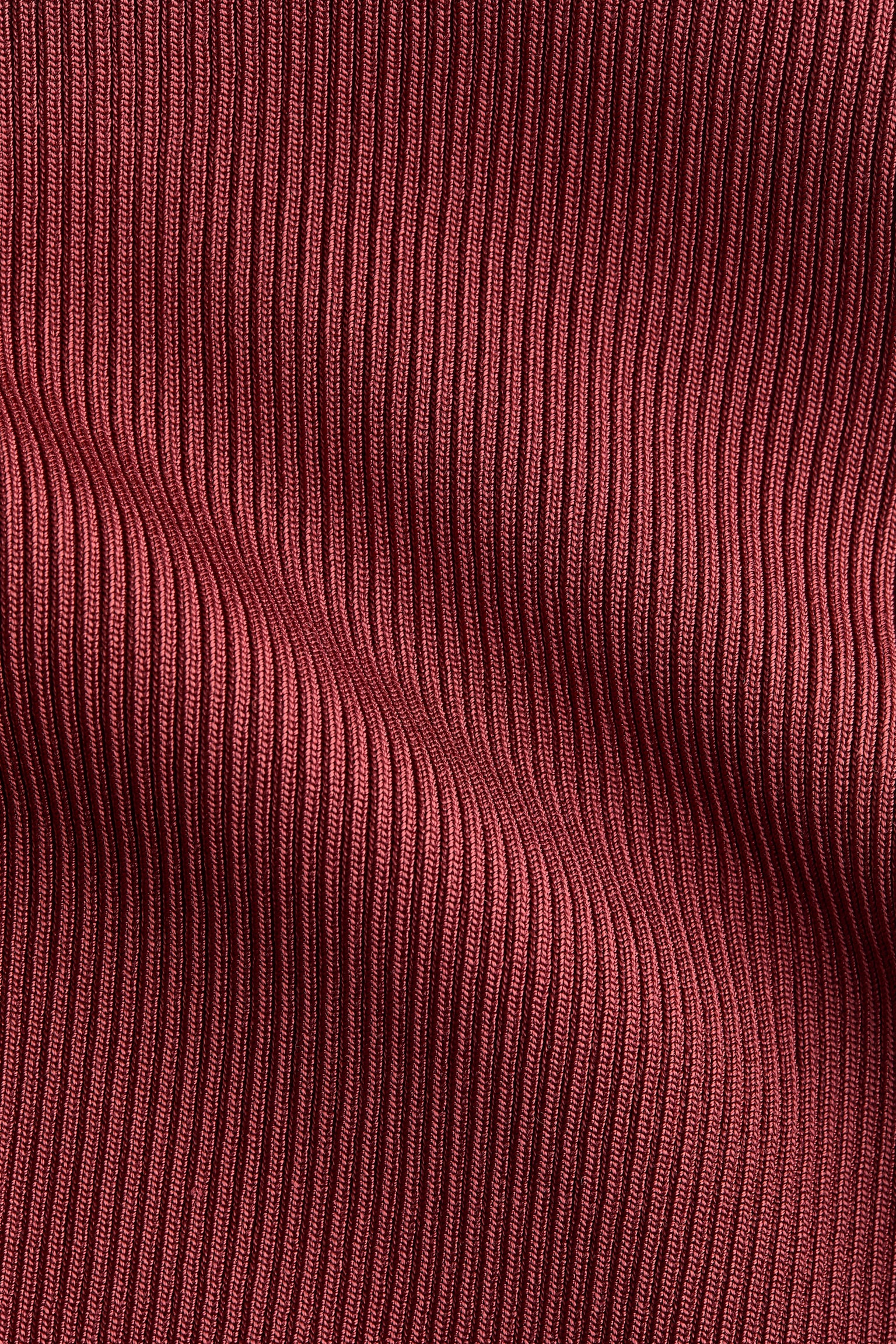 Haut en tricot côtelé avec détail torsadé - Bourgogne - 2