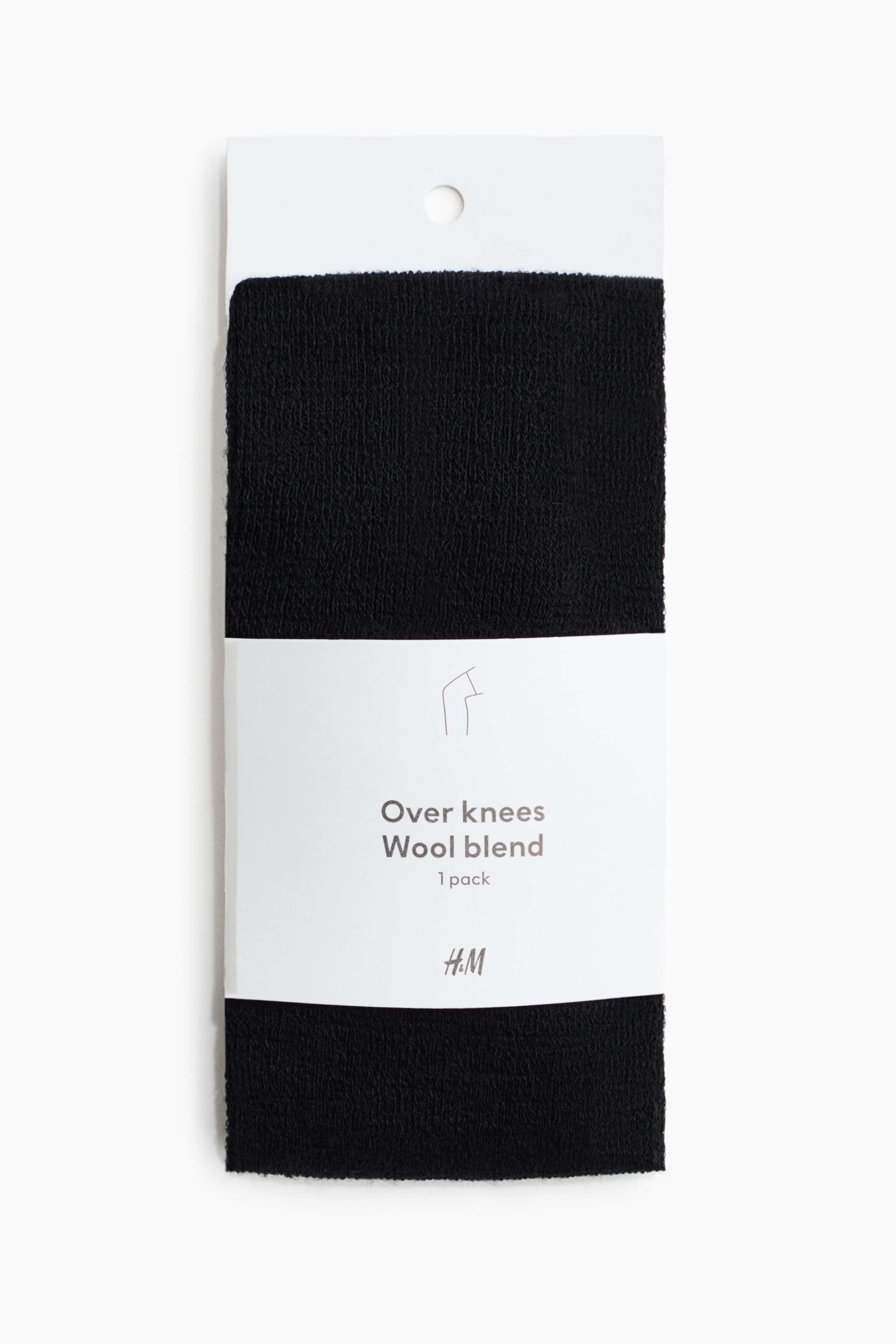 Zobacz większy obraz: Nadkolanówki z domieszką wełny - Czarny - ONA | H&M PL 4