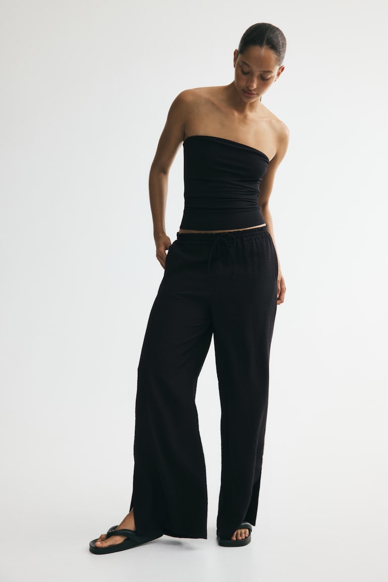 Pantalone od mešavine viskoze sa učkurom