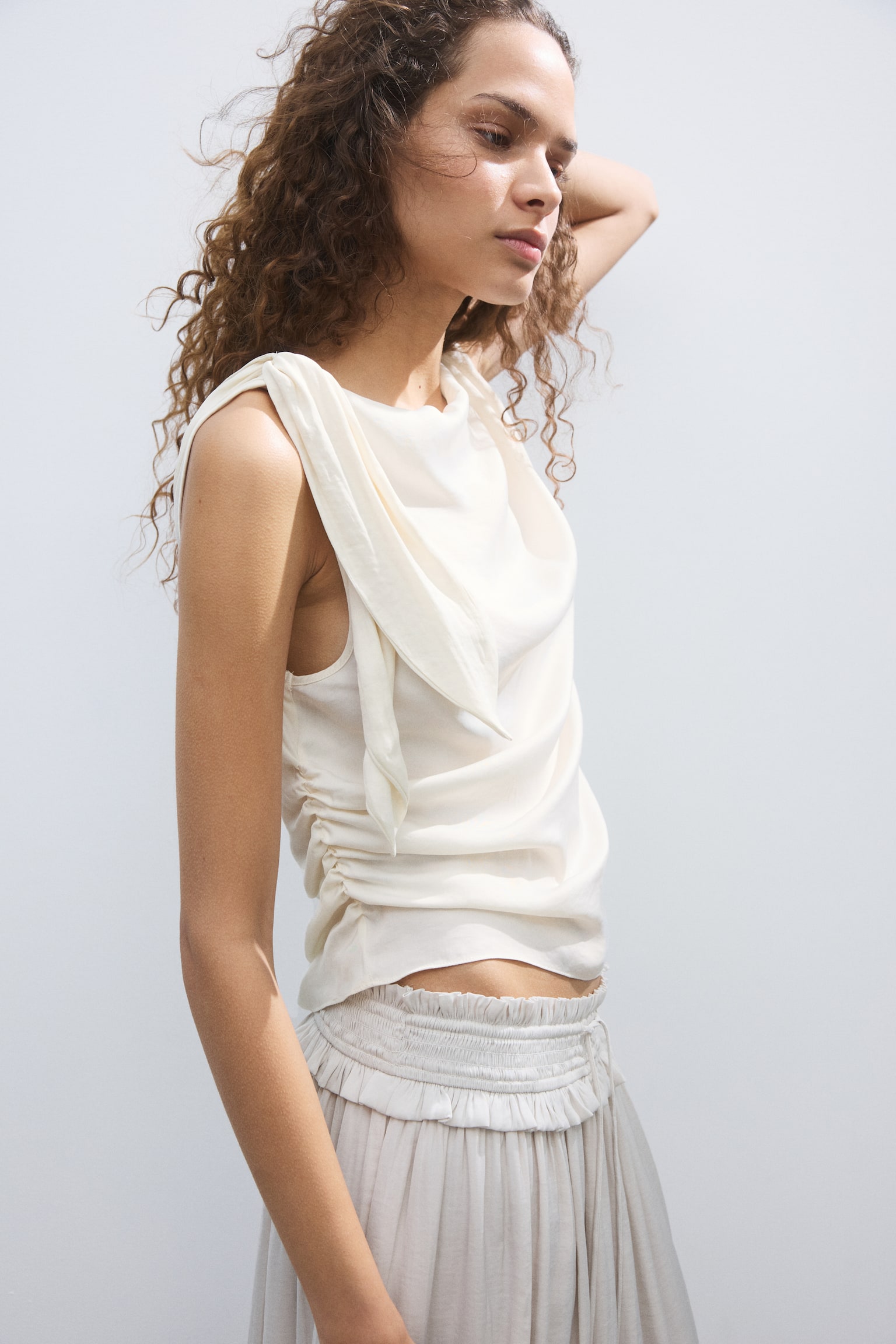 Asymmetric tie-detail top - 6