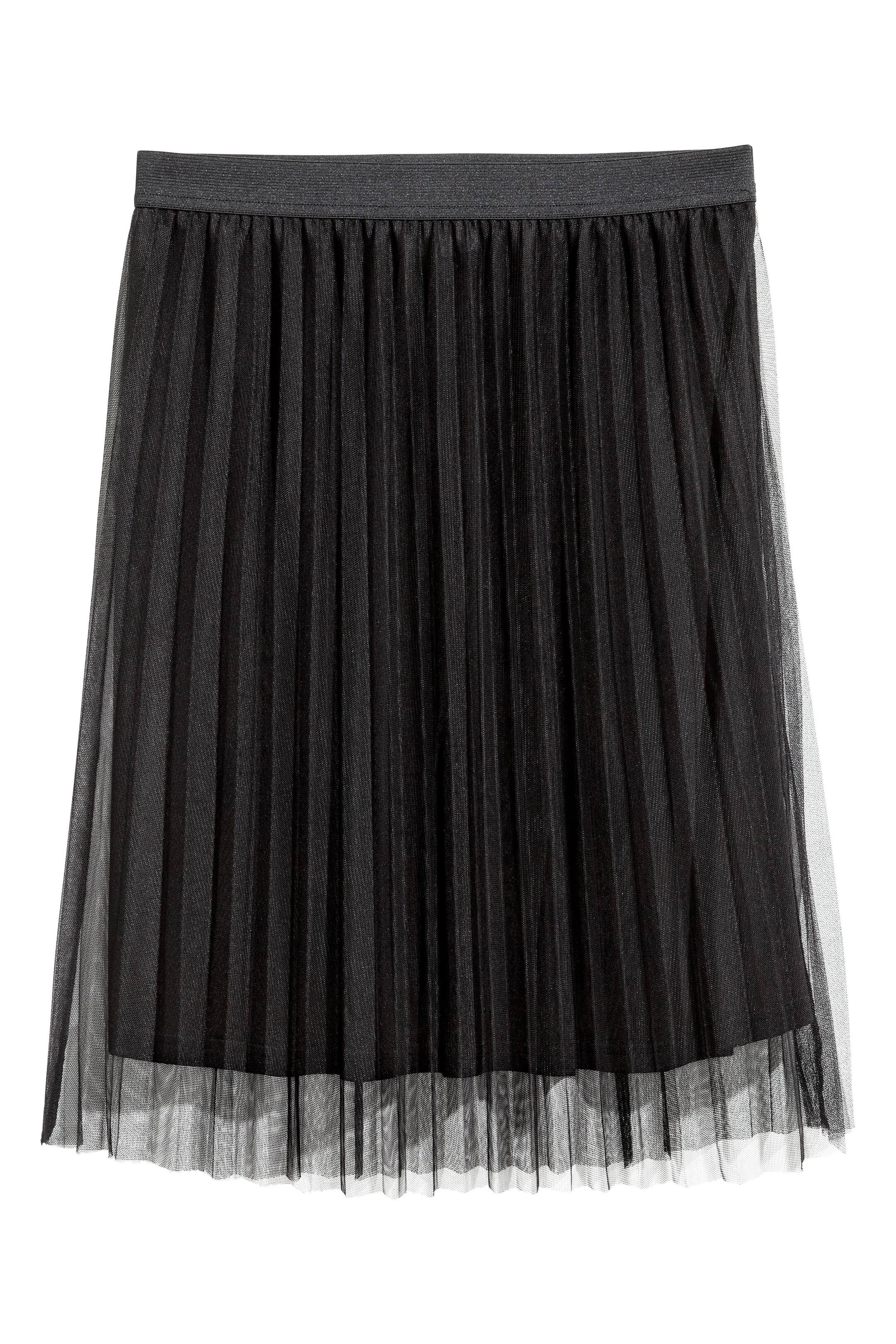 Zobacz większy obraz: Plisowana spódnica z tiulu - Czarny - ONA | H&M PL 1