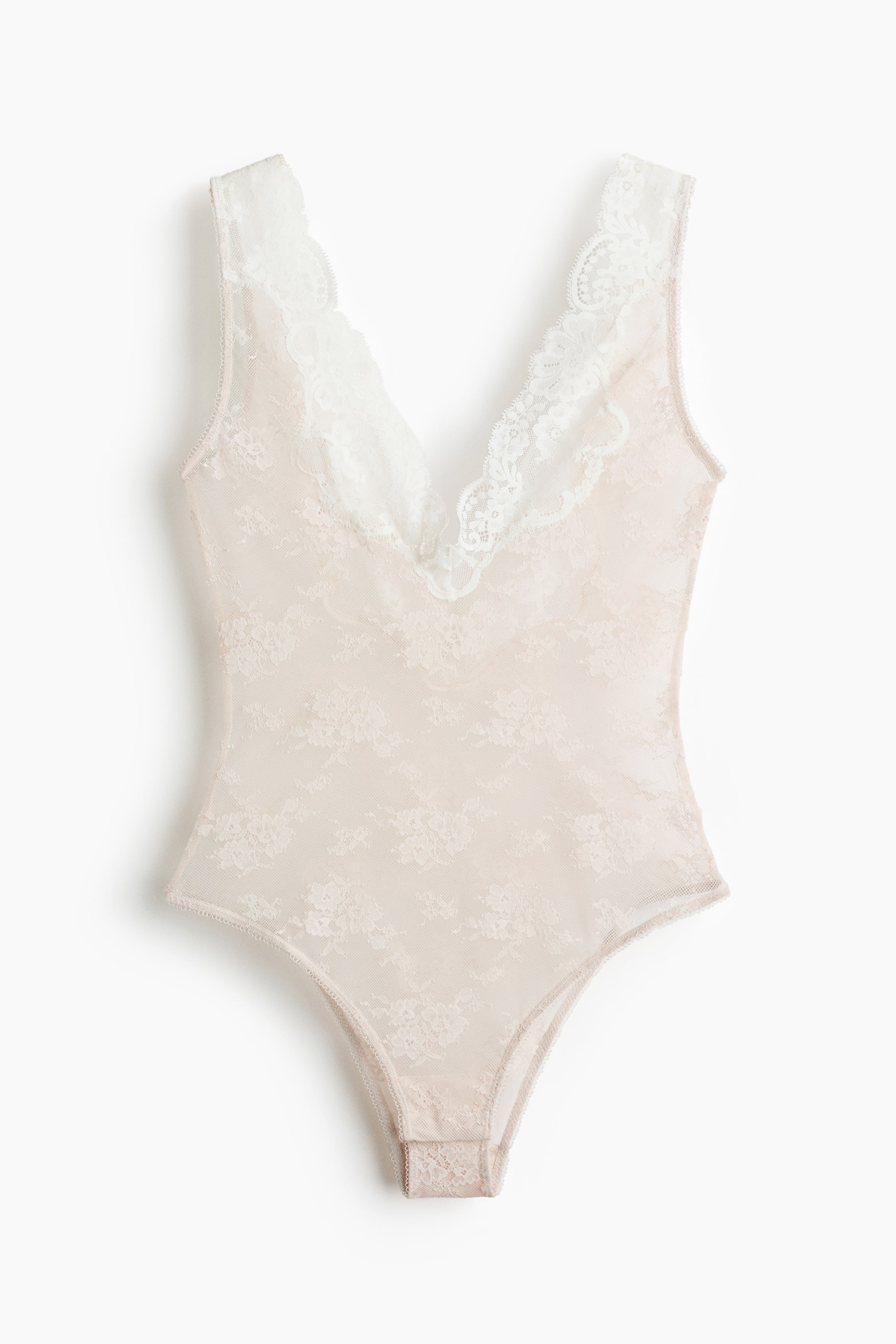 Vis større bilde: Blondebody med V-ringning - Blekbeige - Ladies | H&M NO 1