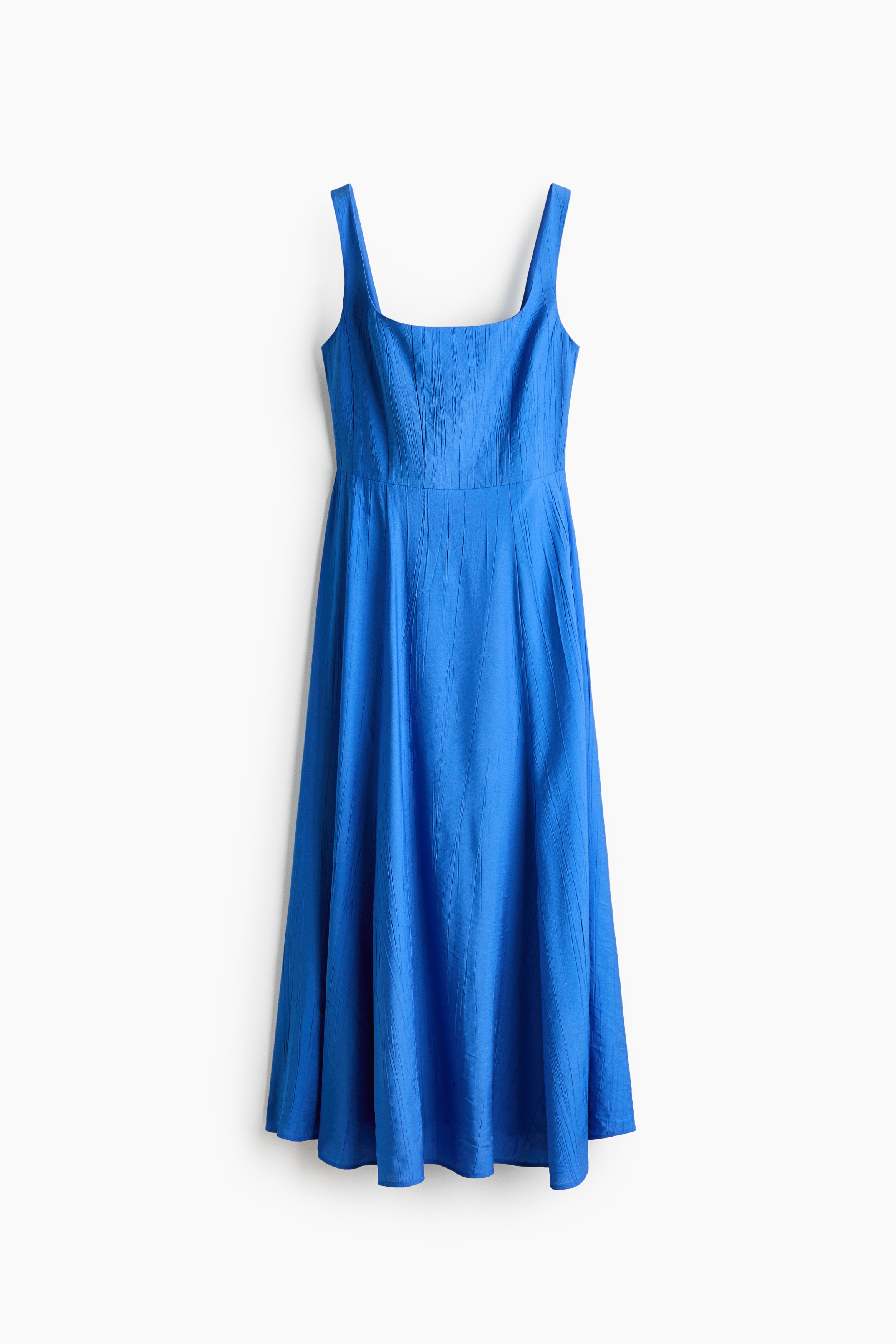 Flared-skirt dress - Bright blue/Yellow