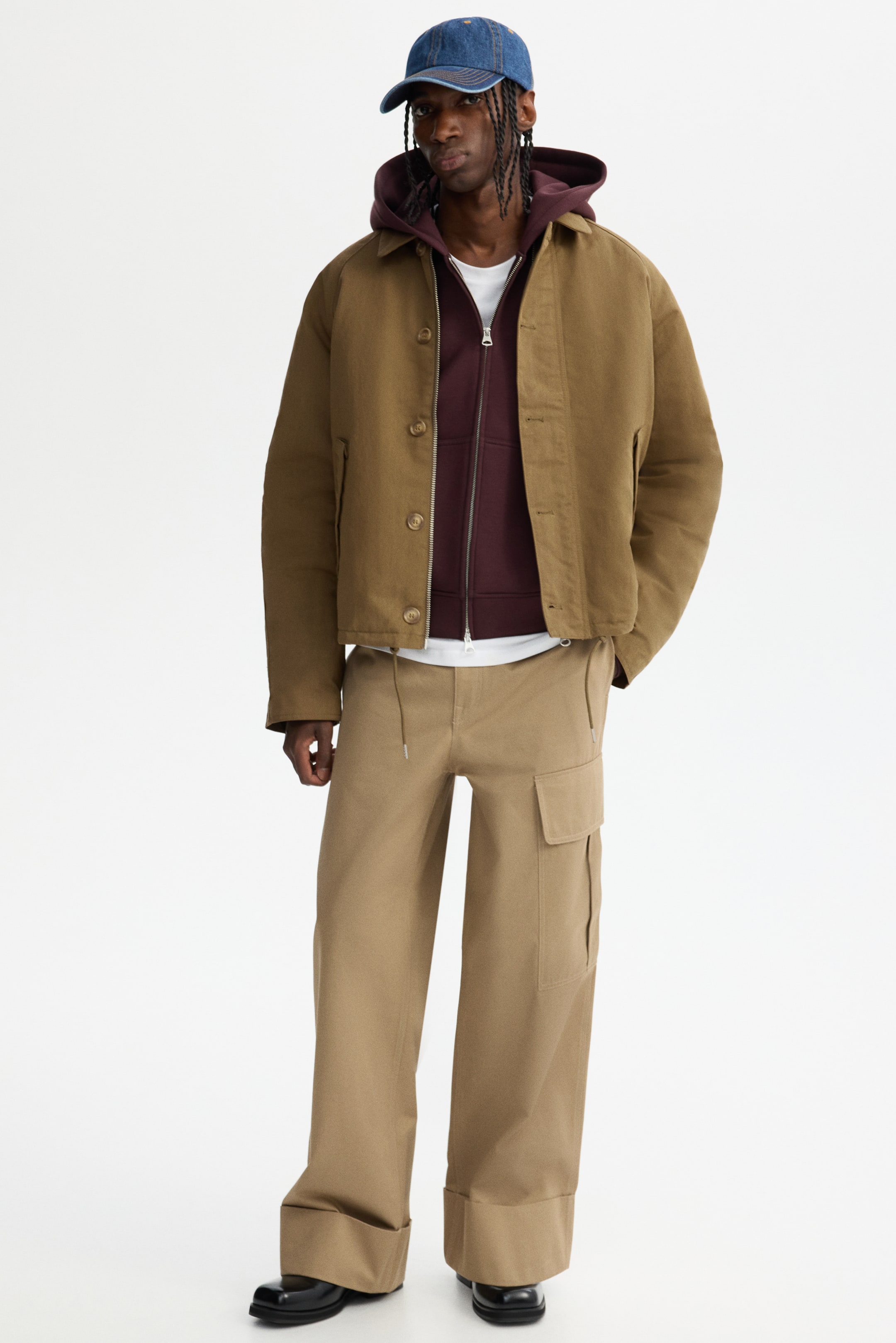 Ampliar la imagen: Chamarra de sarga - Beige oscuro - Men | H&M MX 2