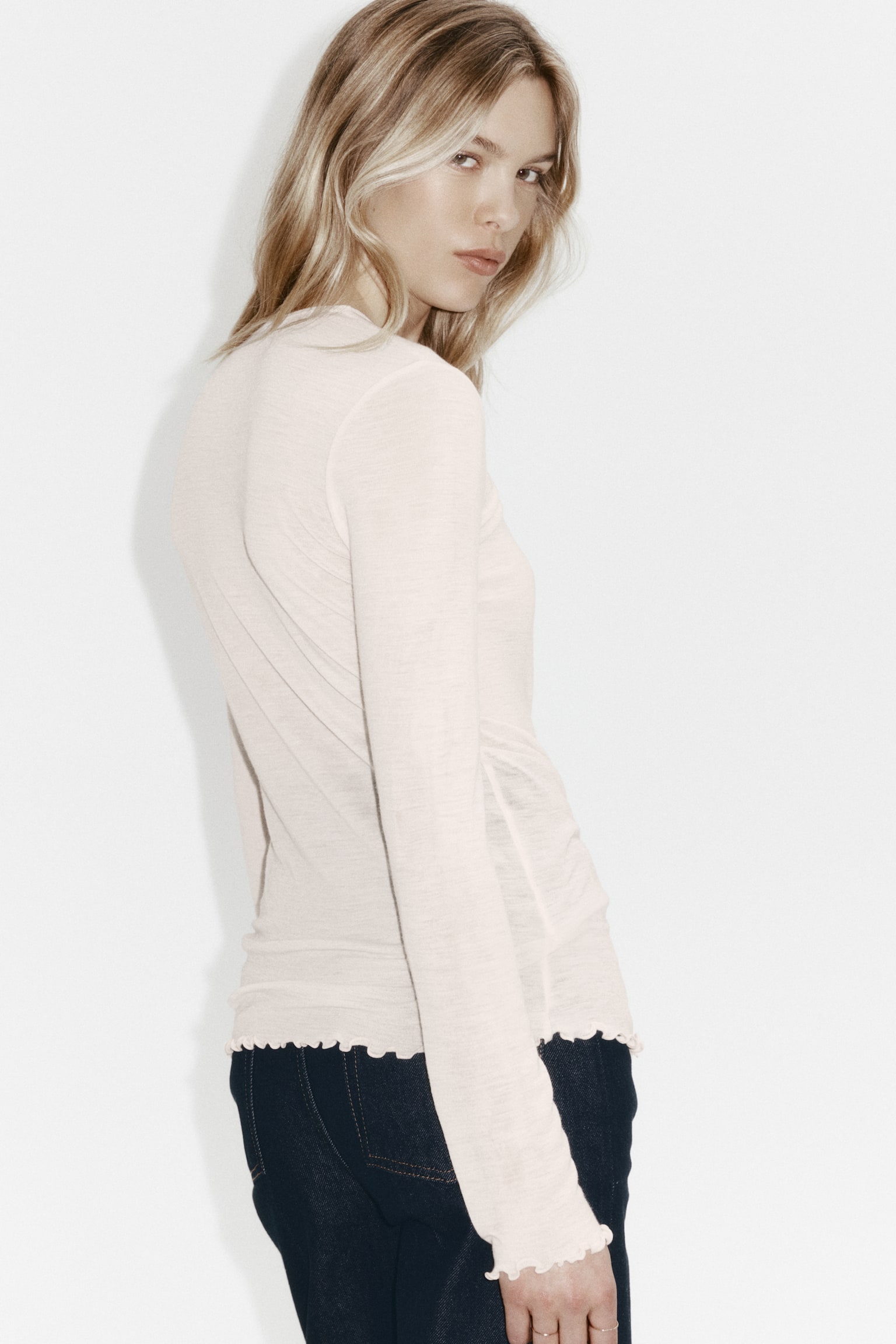 Wool top - Light powder pink/Light mole/Light blue - 4