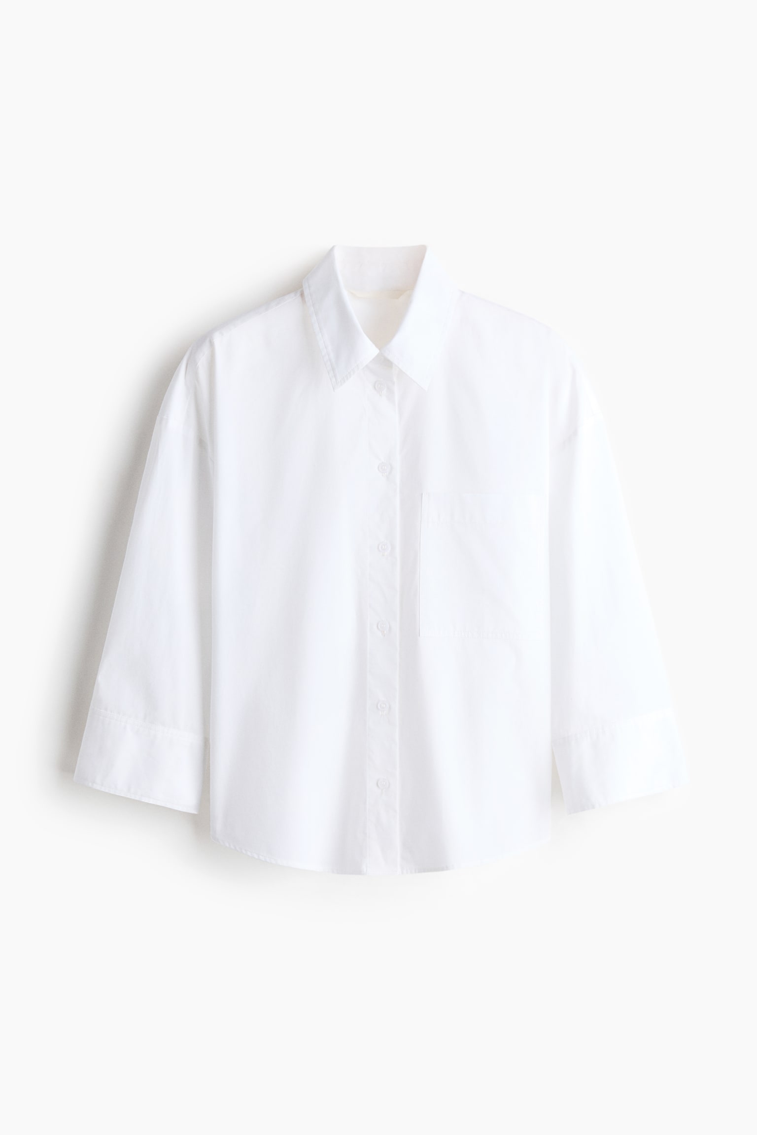 Short poplin shirt - White/Bright green/Pinstriped/Light pink/Striped/Blue/Striped/Blue/Striped