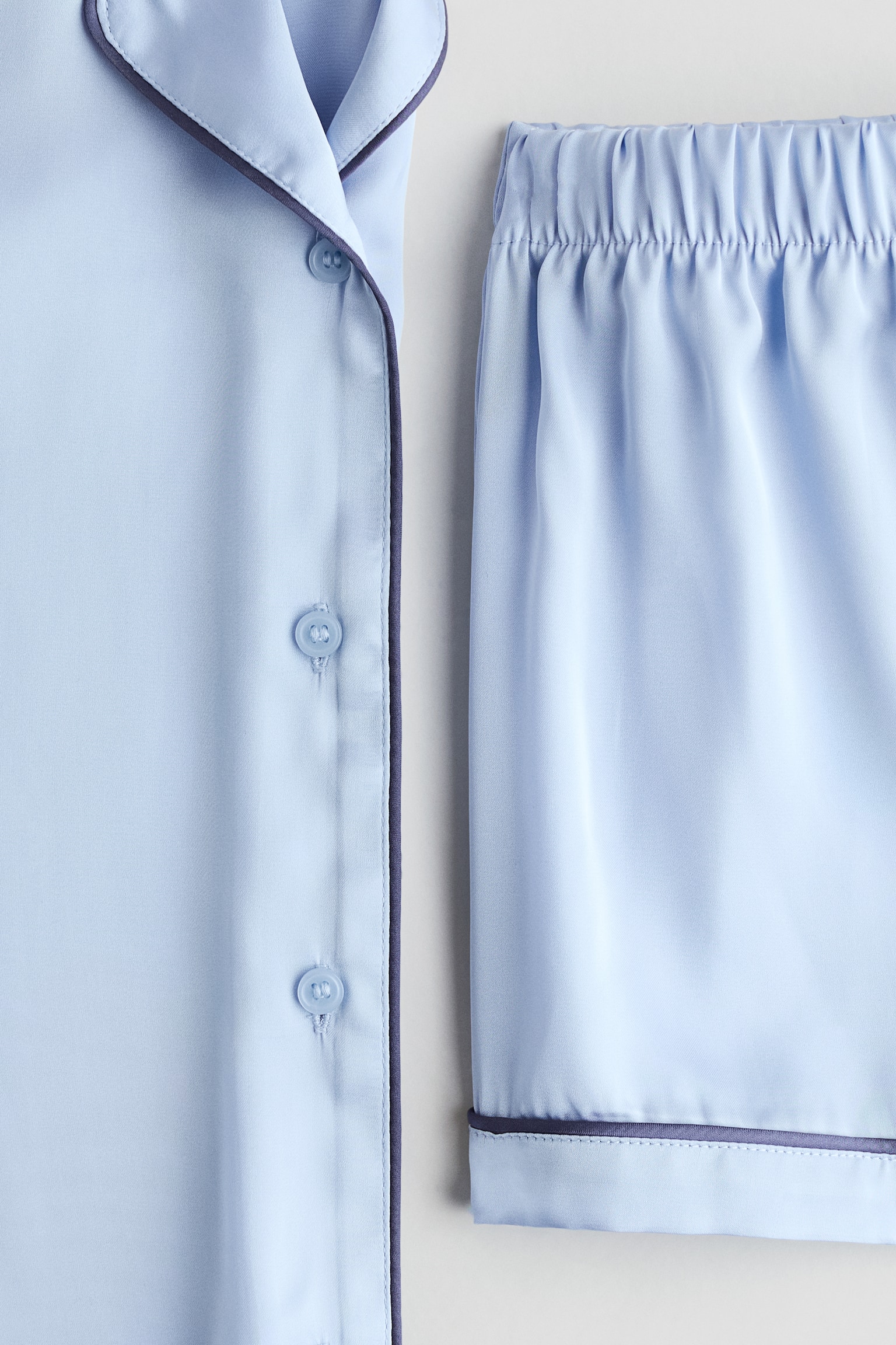 Satin pyjamas - Light blue/Pink/Striped/Light pink - 2